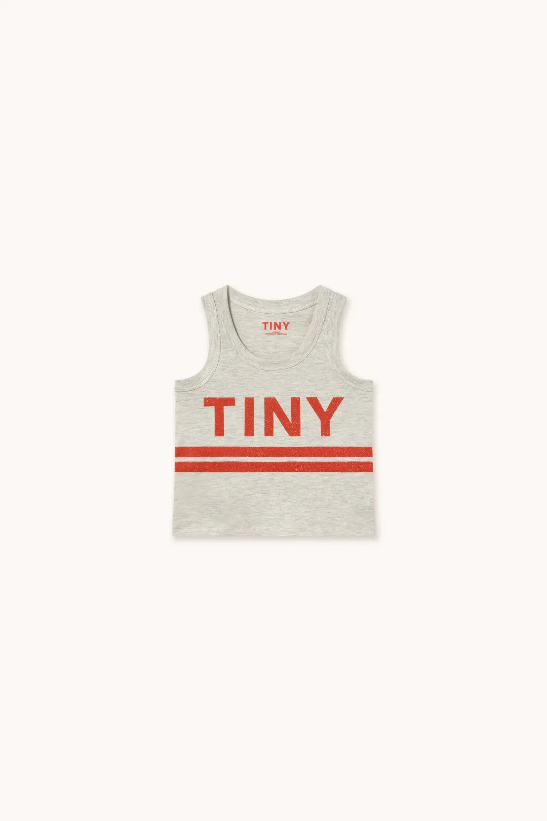 Tank Top Logo Stripes Cream Heather - Tinycottons