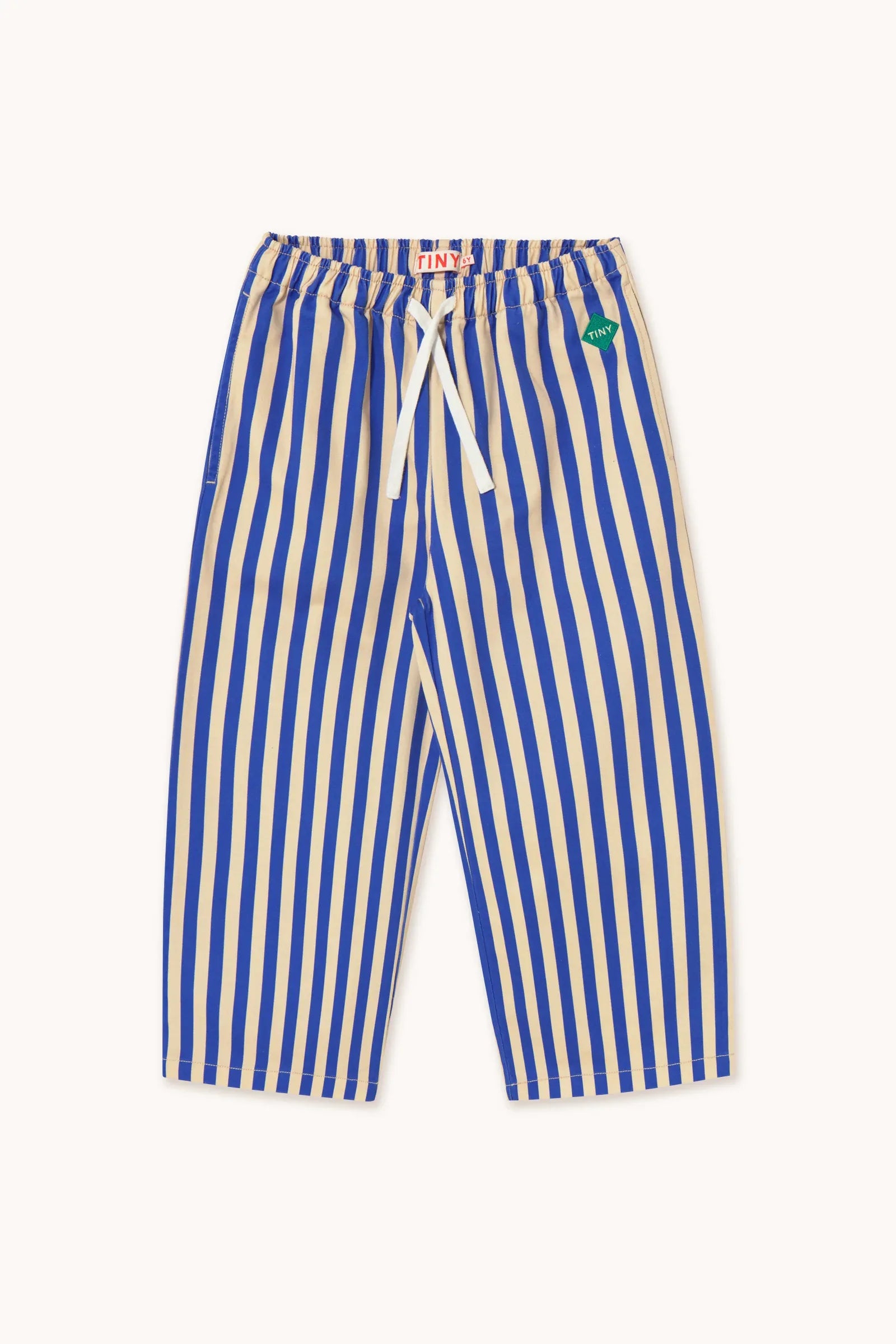 Stripes Woven Pant Vanilla Ultramarine - Tinycottons