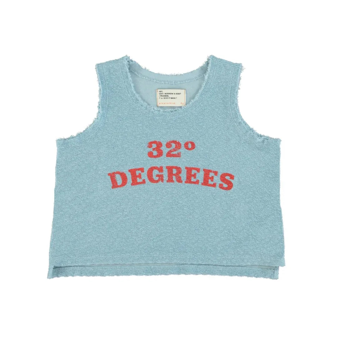 Sleeveless T-shirt Blue 32 Degrees Print - Piupiuchick
