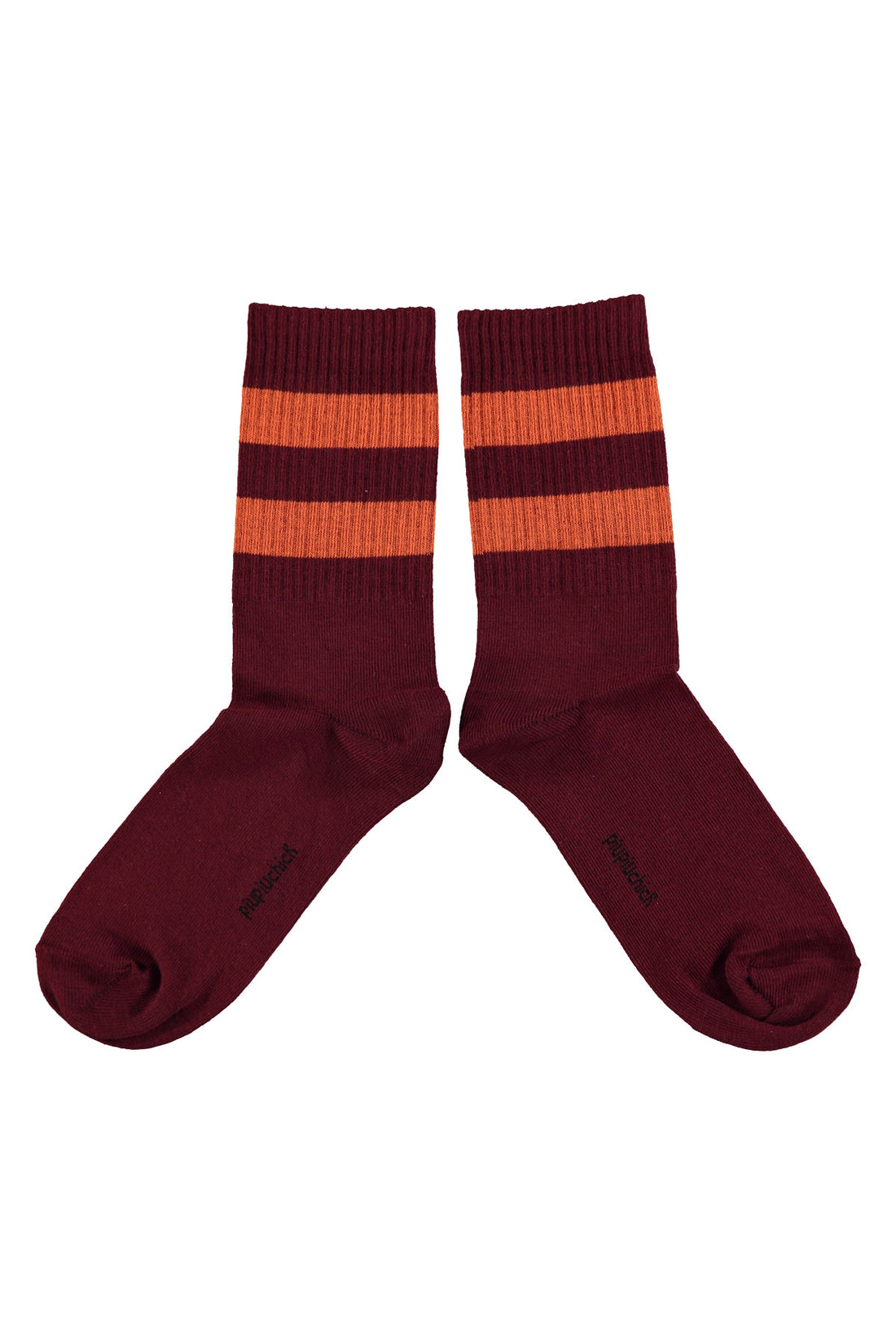 Socks Bordeaux Orange Stripes