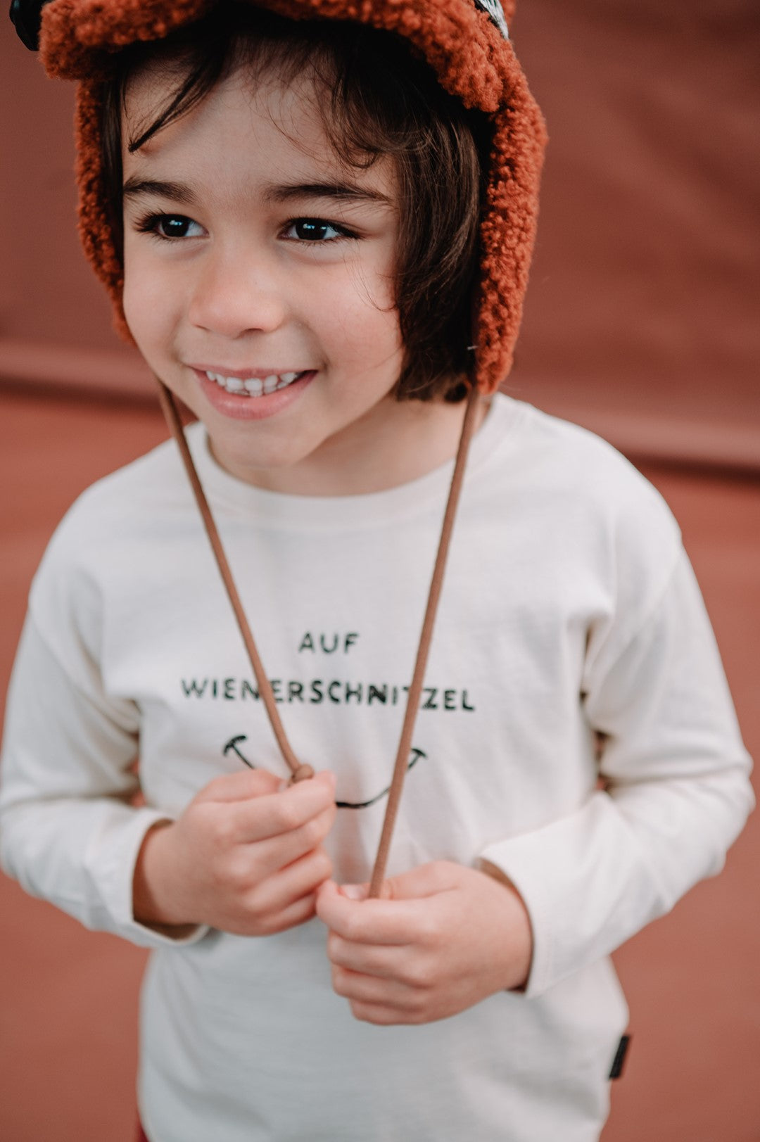 T-shirt Dropped Shoulder Auf Wiederschnitzel Ivory