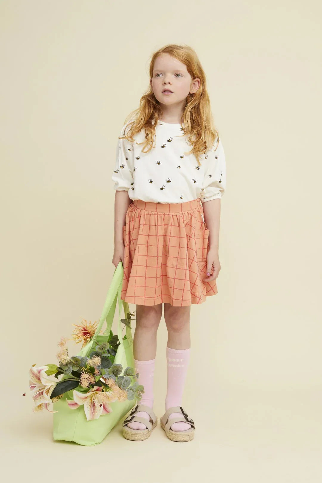 Skirt Pockets Check Print - Sproet & Sprout
