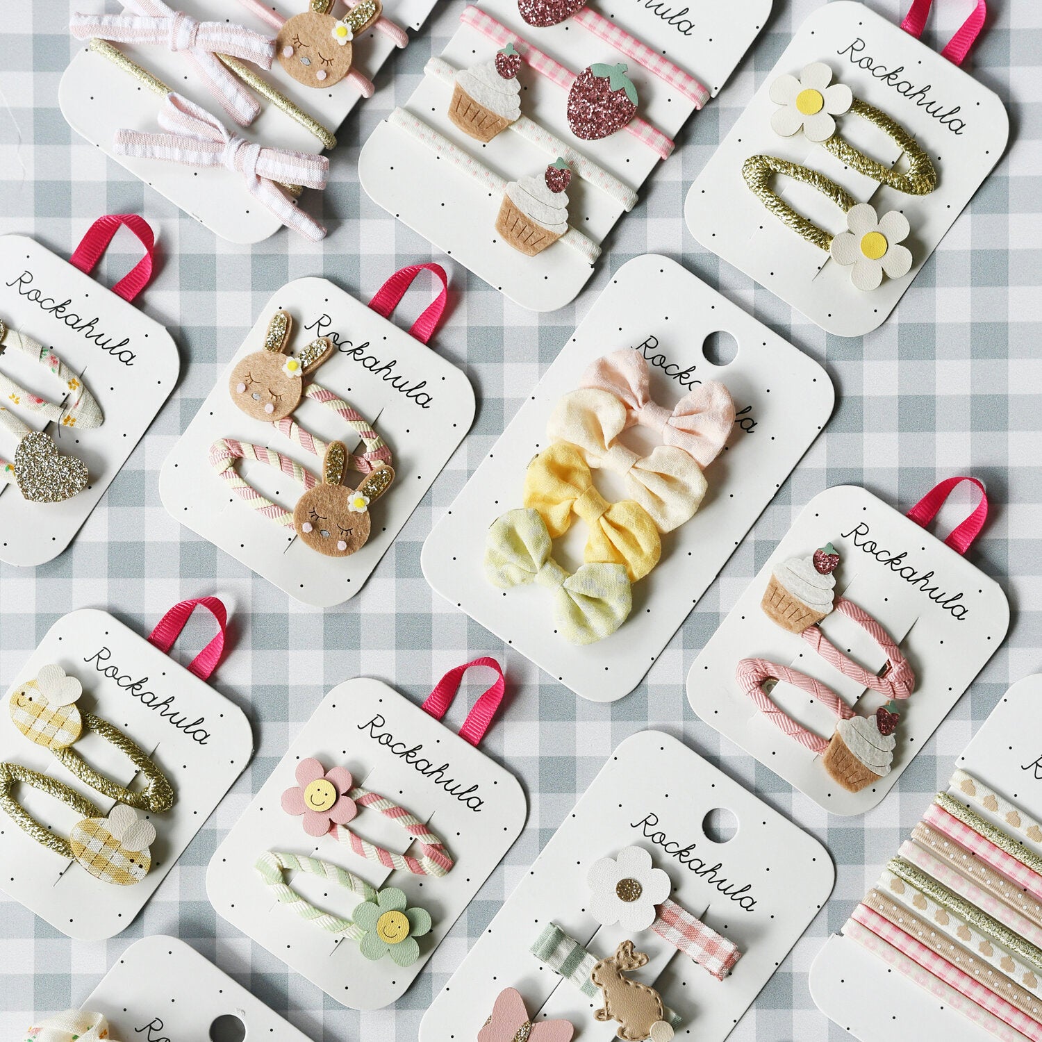 Stripy Bunny Clips