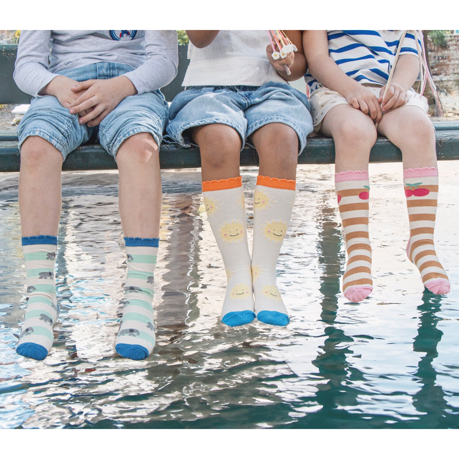Stripy Cherry 2 Pack Socks