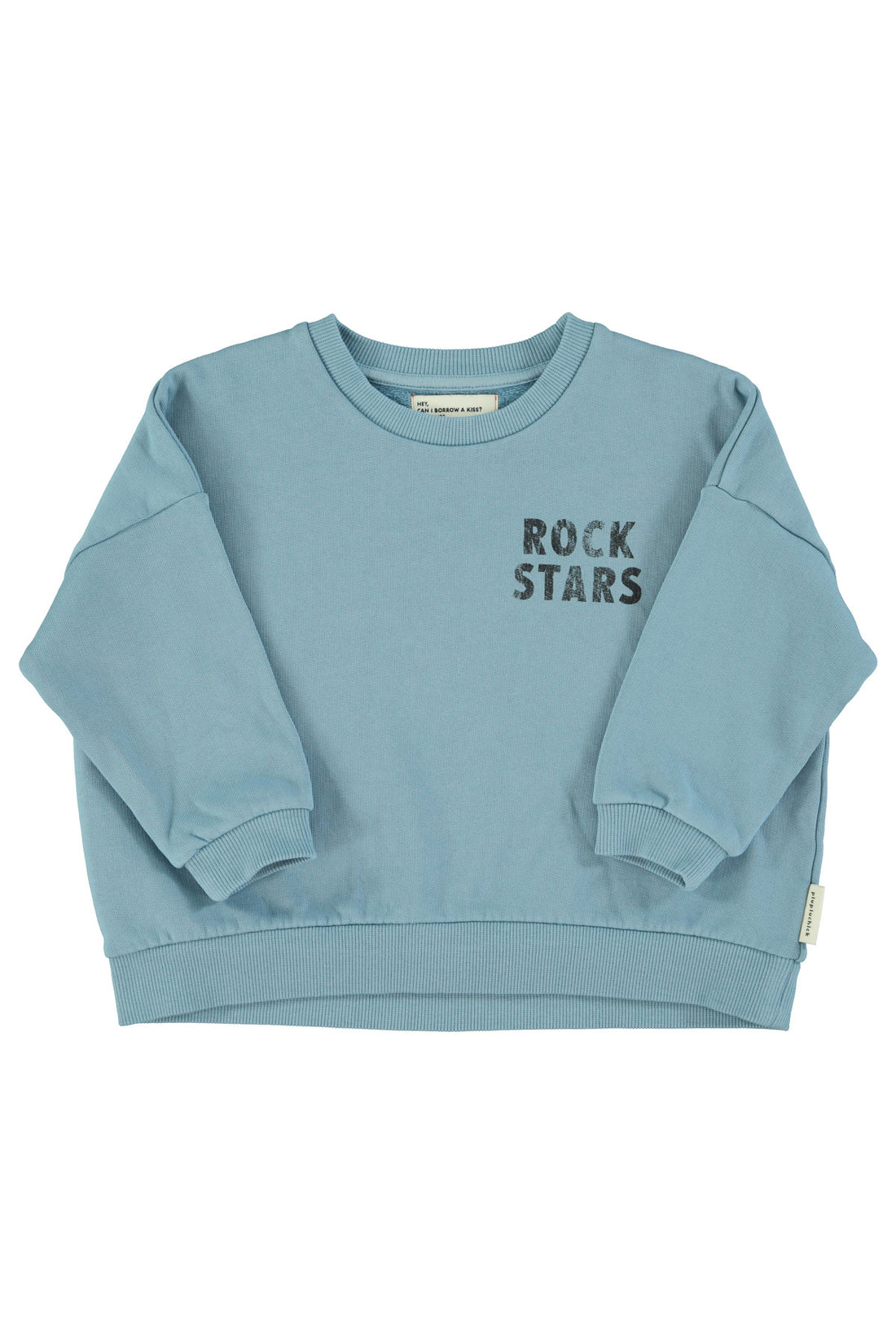 Sweatshirt Blue With Rock Stars Print