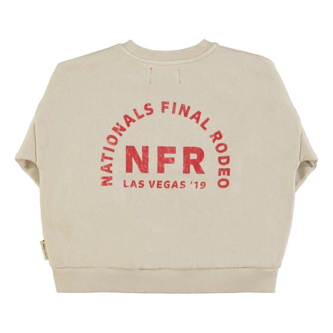 Sweatshirt Ecru Multicolor Circles Print