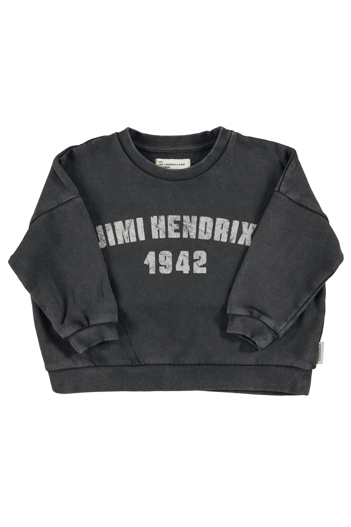 Sweatshirt Faded Black With Jimi Hendrix Print - Piupiuchick