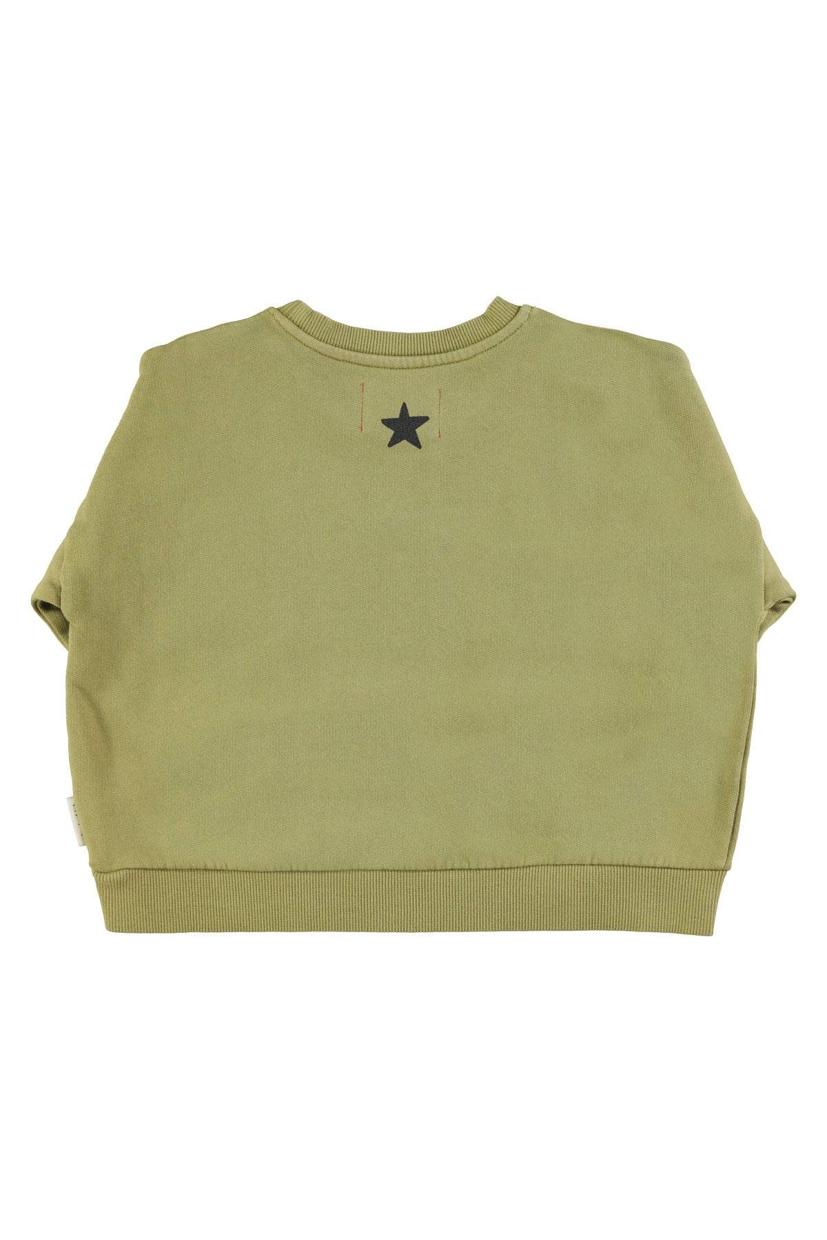 Sweatshirt Olive Green With Tiger Print