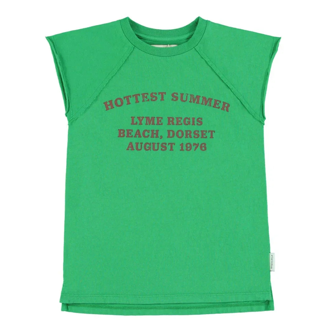 T-shirt Dress Green With Hottest Summer Print - Piupiuchick