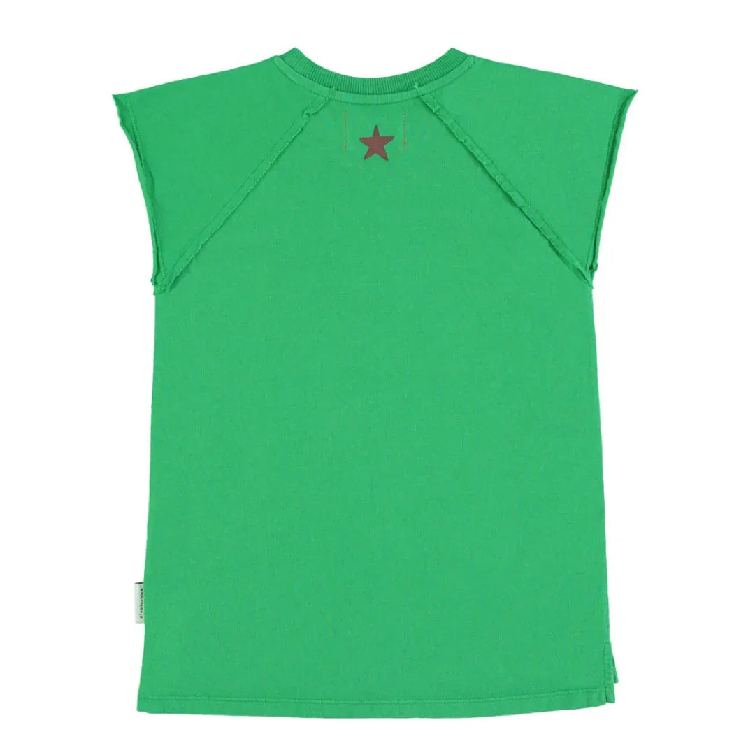 T-shirt Dress Green With Hottest Summer Print - Piupiuchick