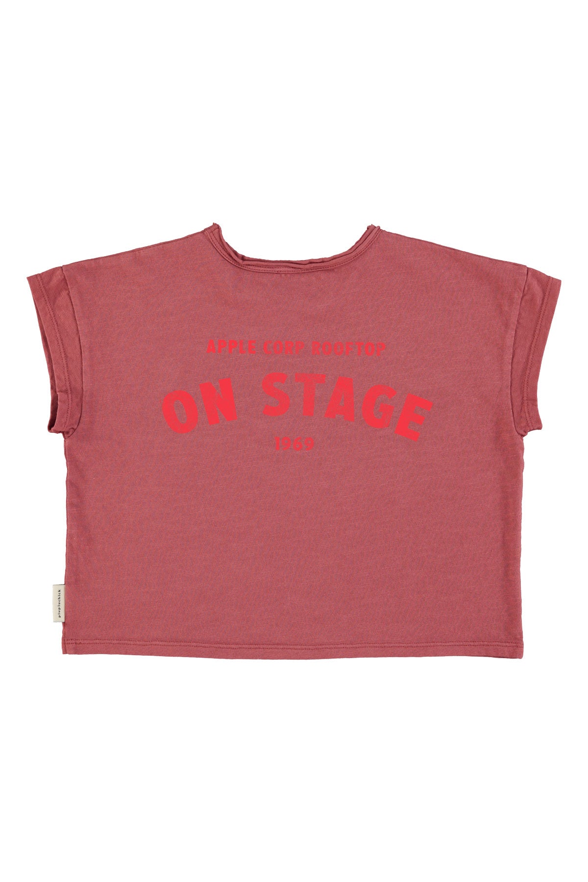 T-shirt Bordeaux Apple Print
