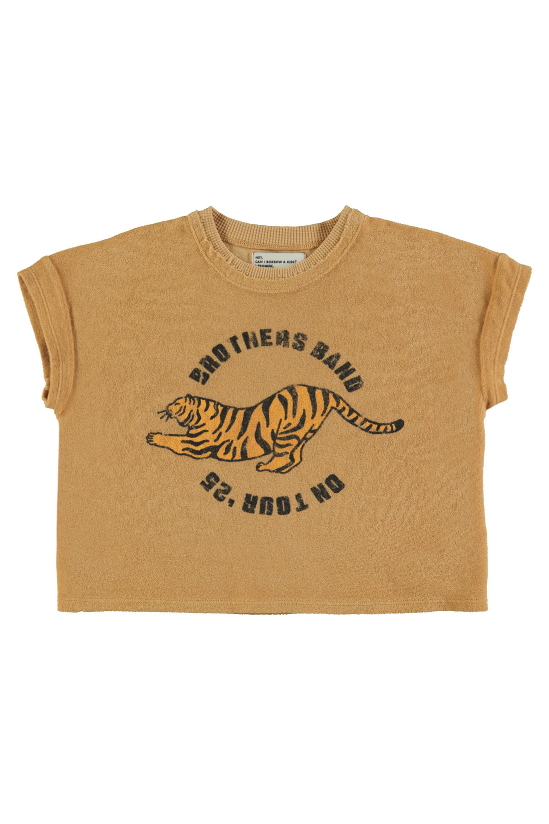 Terry Cotton T-shirt Mustard Tiger Print