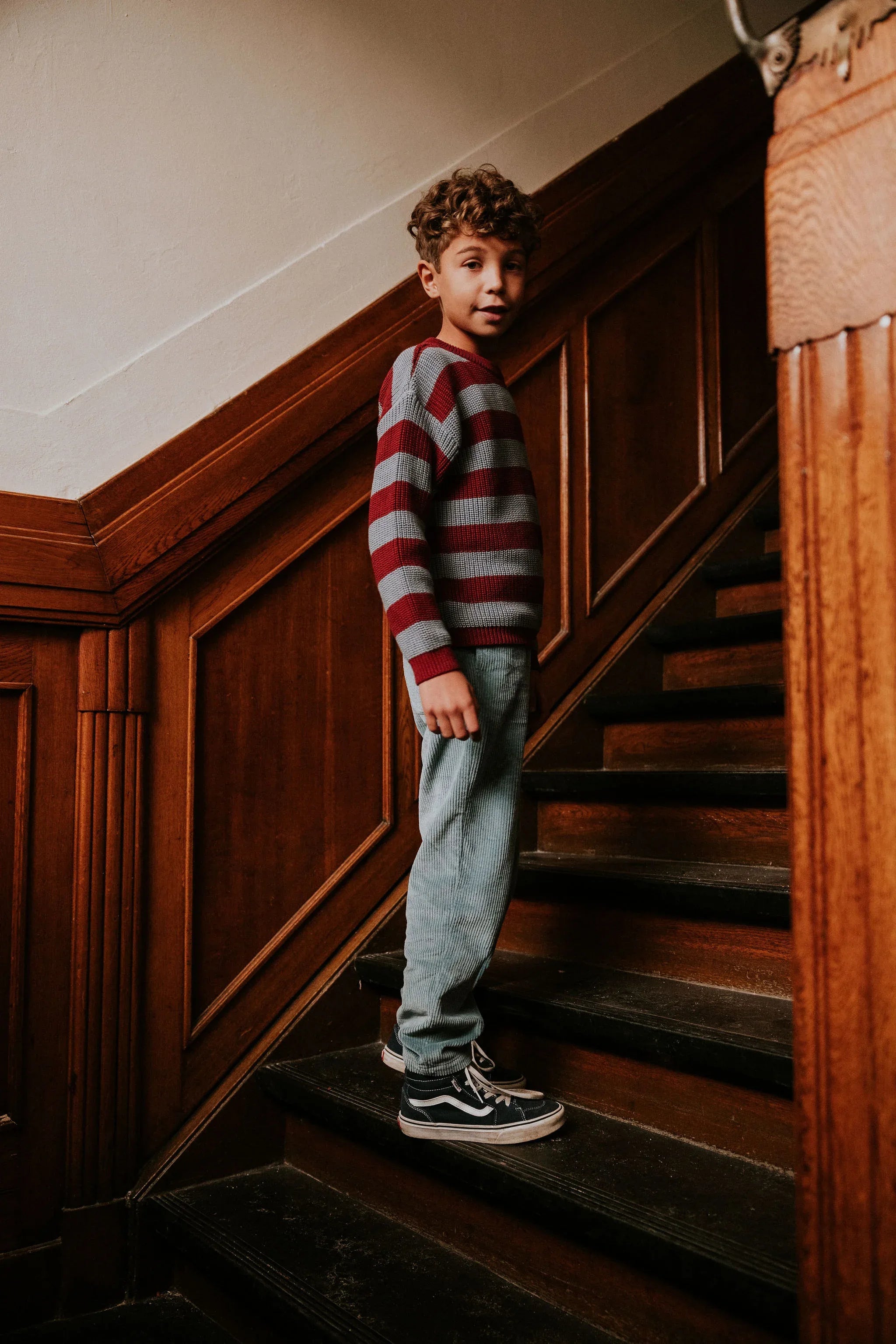 Trousers Beau Corduroy Ocean - Yuki Kidswear