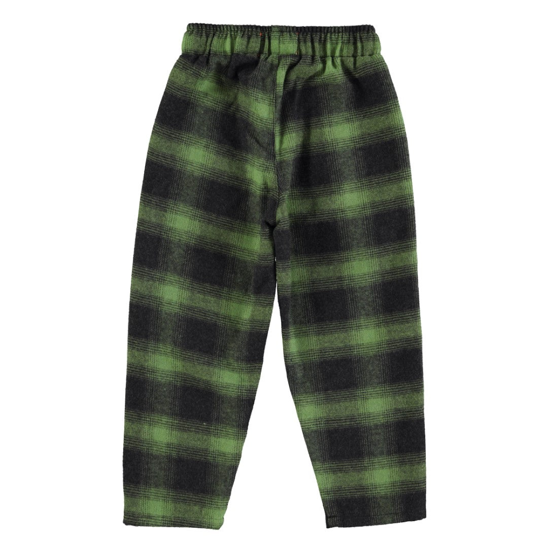 Trousers Green & Black Checkered