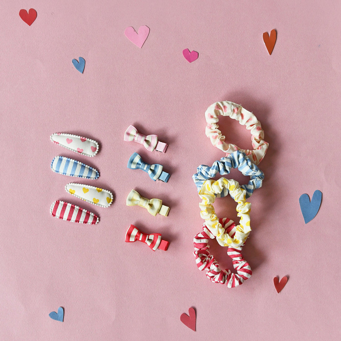 Vintage Seaside Mini Bow Clips