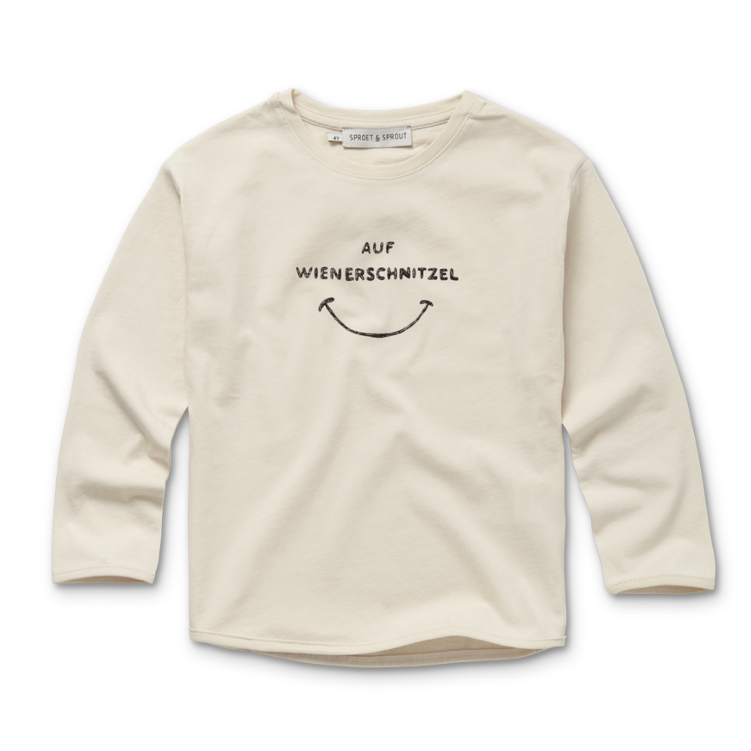 T-shirt Dropped Shoulder Auf Wiederschnitzel Ivory