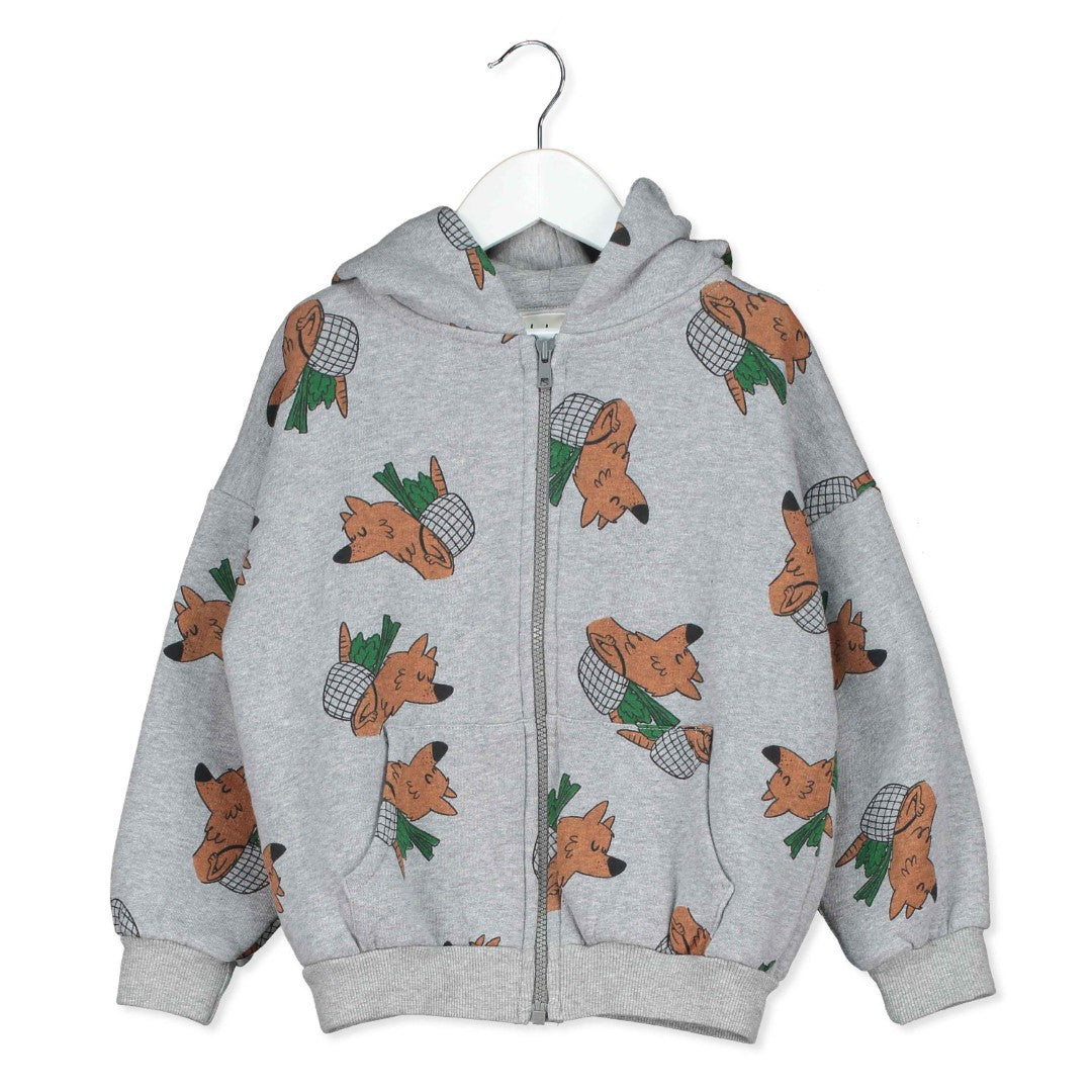 Hooded Jacket Grey Melange Wolfs