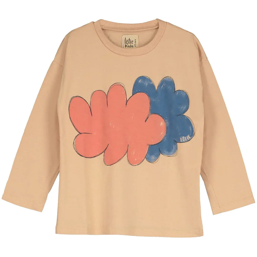 Long Sleeve T-shirt Clouds Ivory - Lötiekids