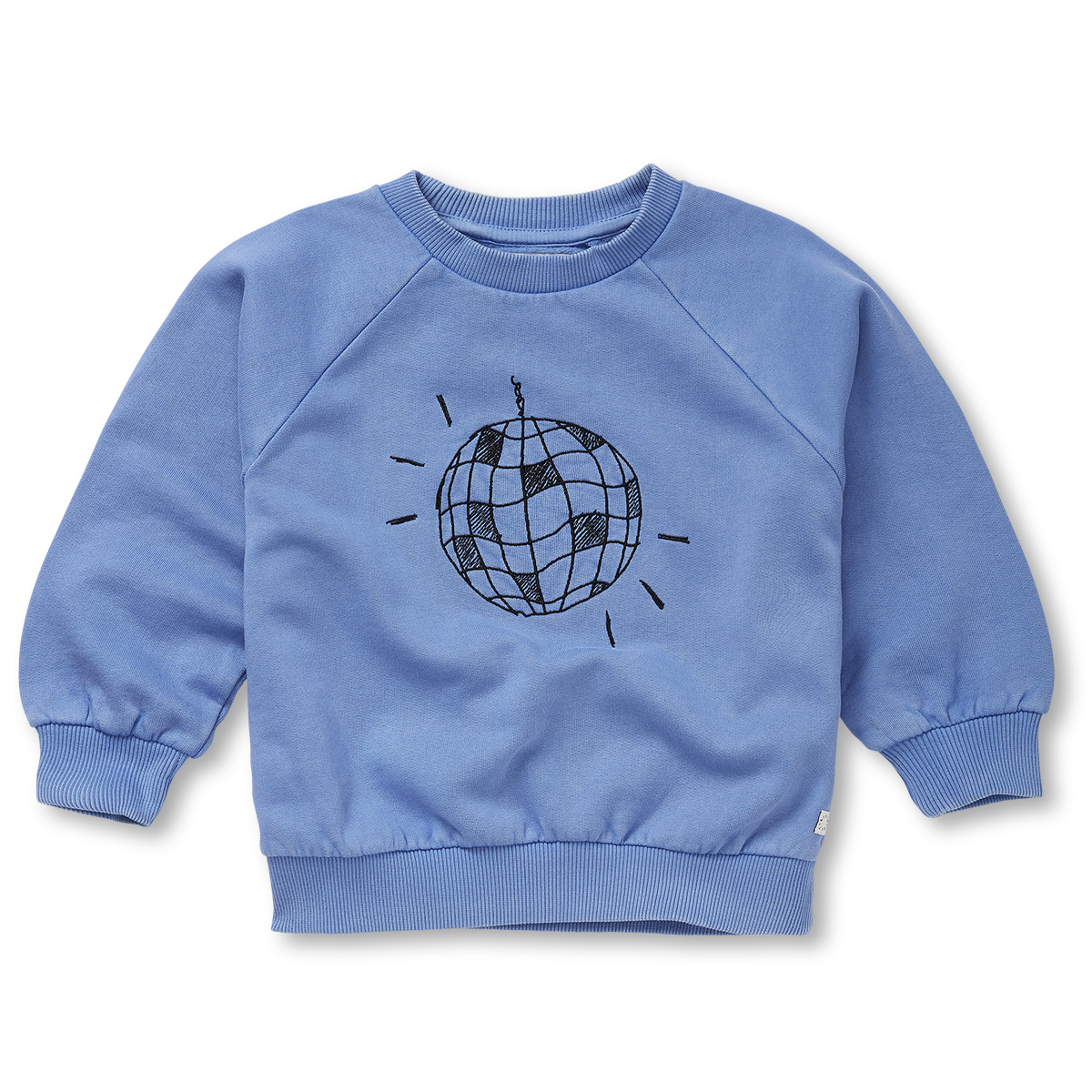 Sweatshirt Raglan Disco Ball Molecule Blue