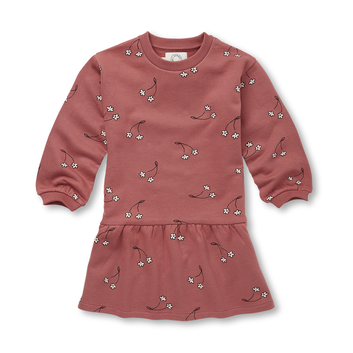 Dress Cherry Flower Print Mauve
