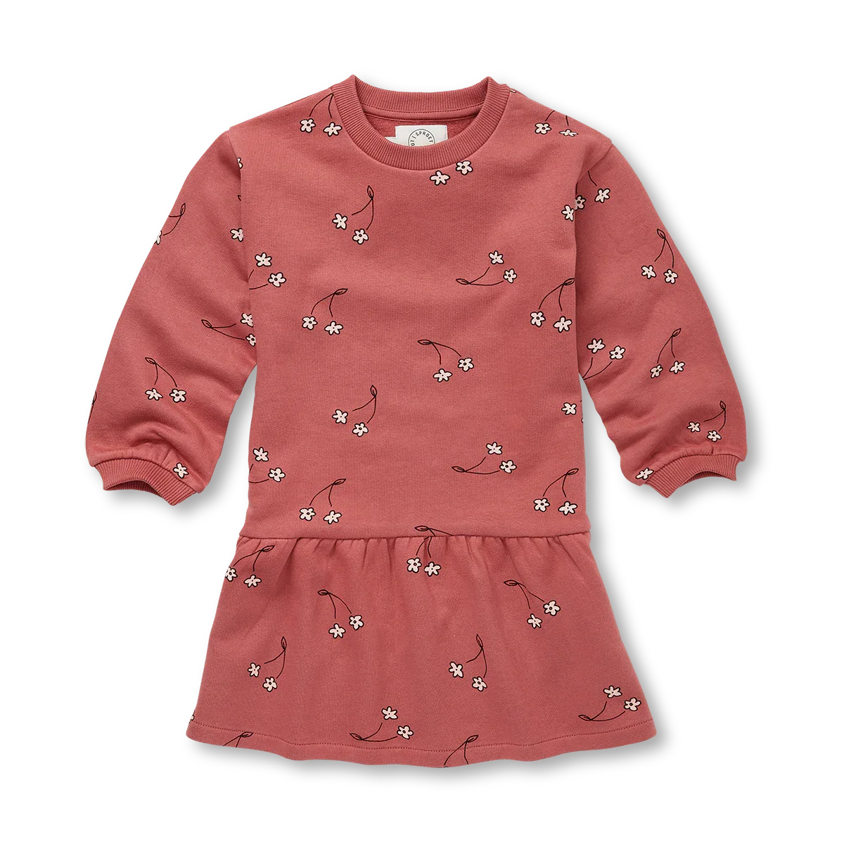 Dress Cherry Flower Print Mauve - Sproet & Sprout