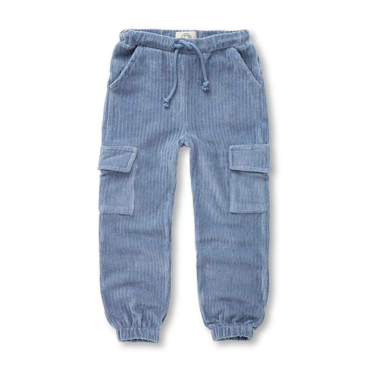 Cargo Sweatpants Velvet Rib Shadow Blue - Sproet & Sprout