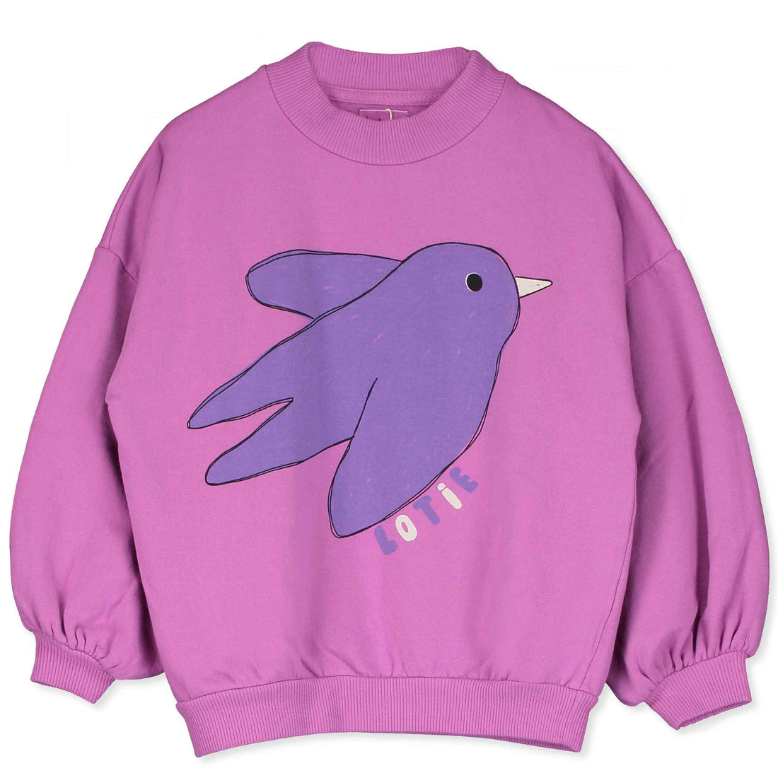 Sweatshirt Flowing Bird Fucsia