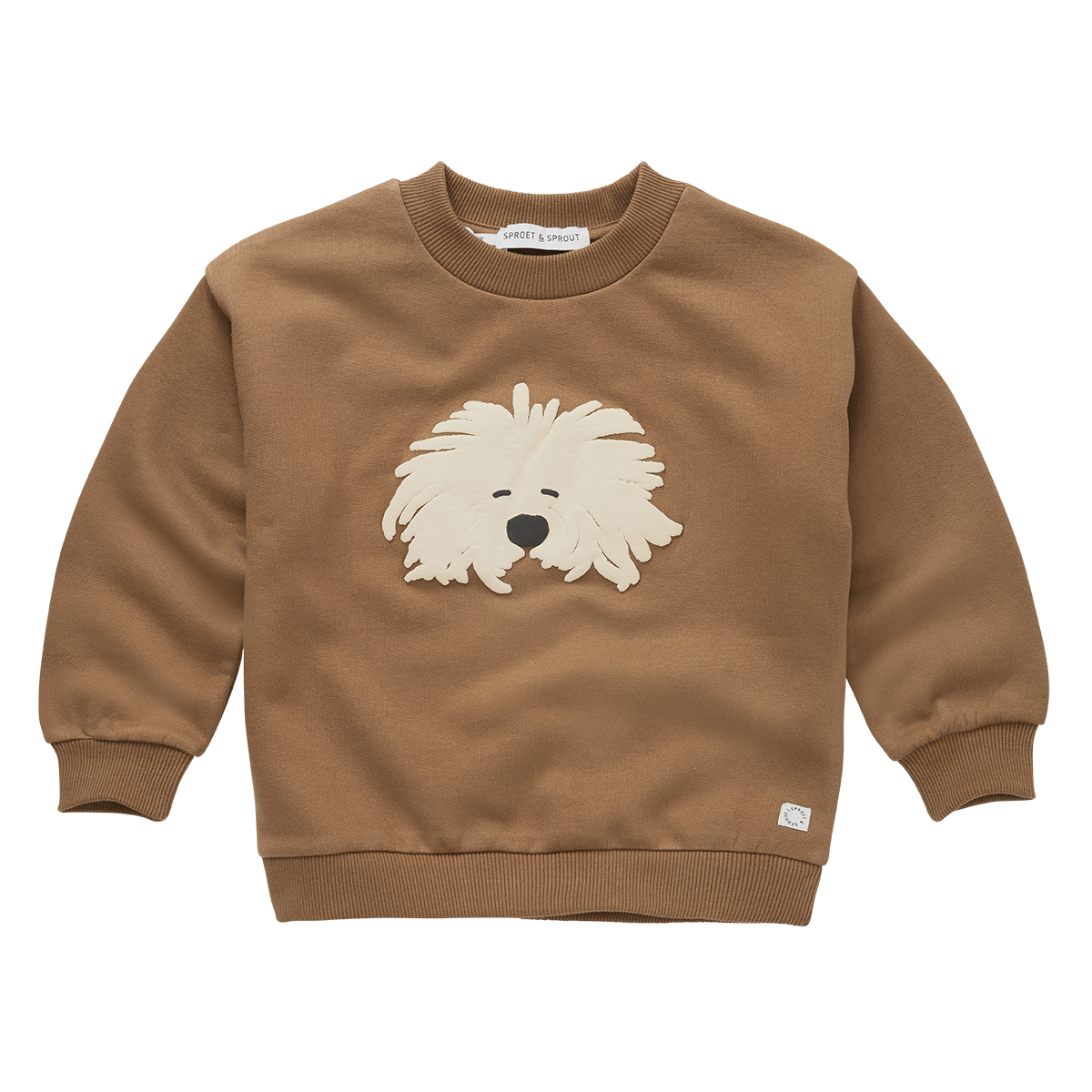 Sweatshirt Moustache Dog Mocca