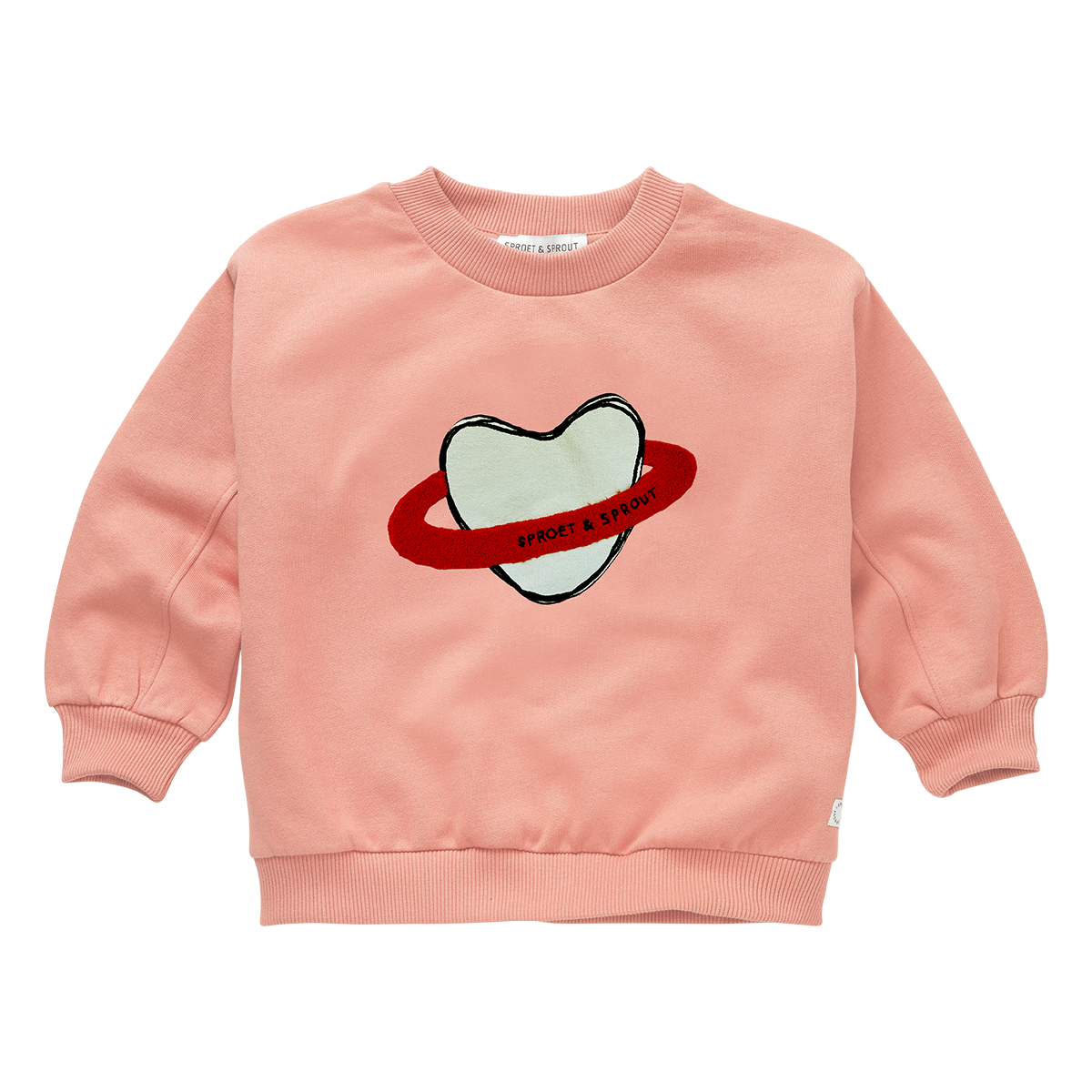 Sweatshirt Heart Saturn Peach Parfait