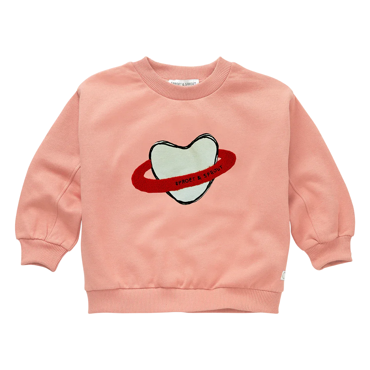 Sweatshirt Heart Saturn Peach Parfait - Sproet & Sprout