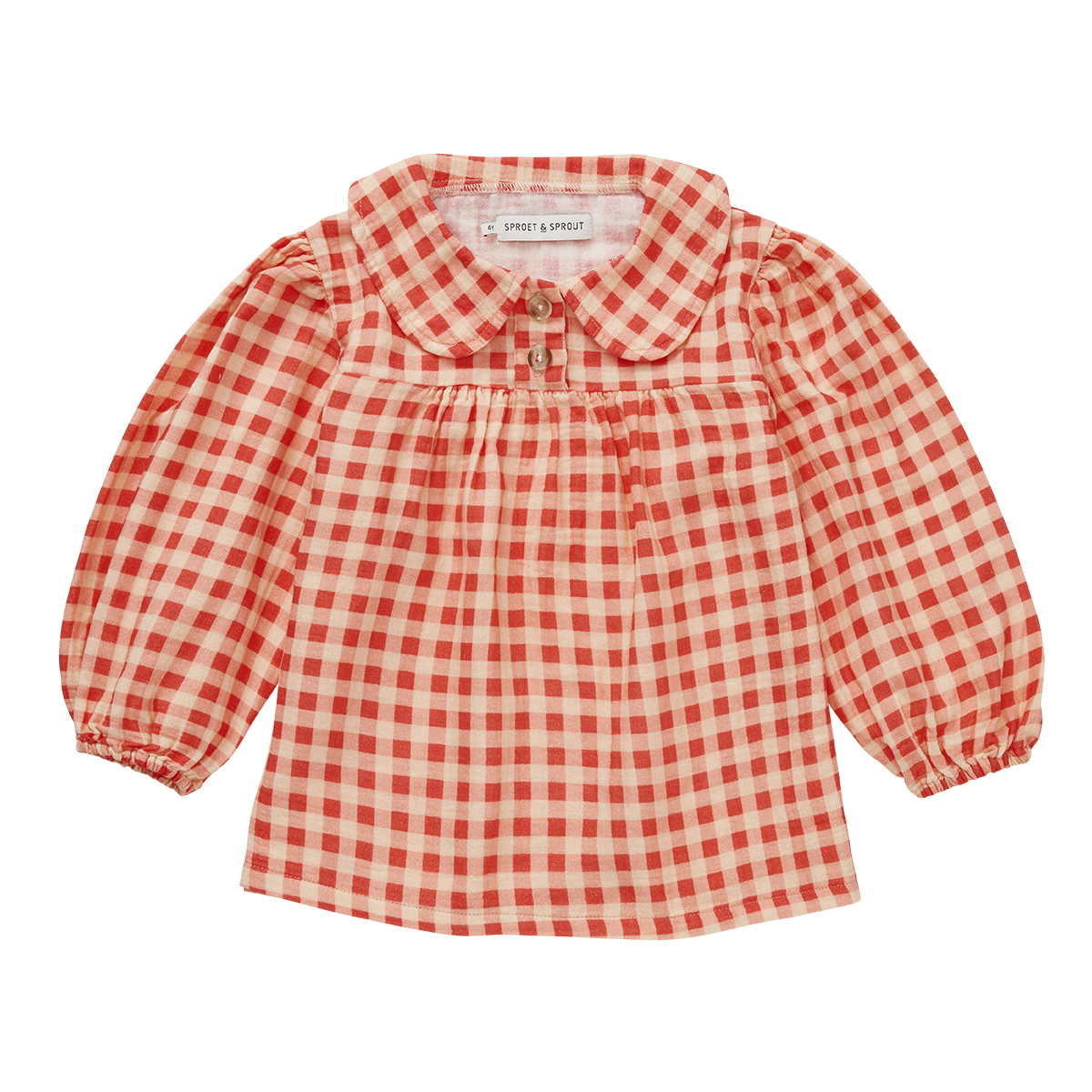 Girls Check Blouse Grenadine