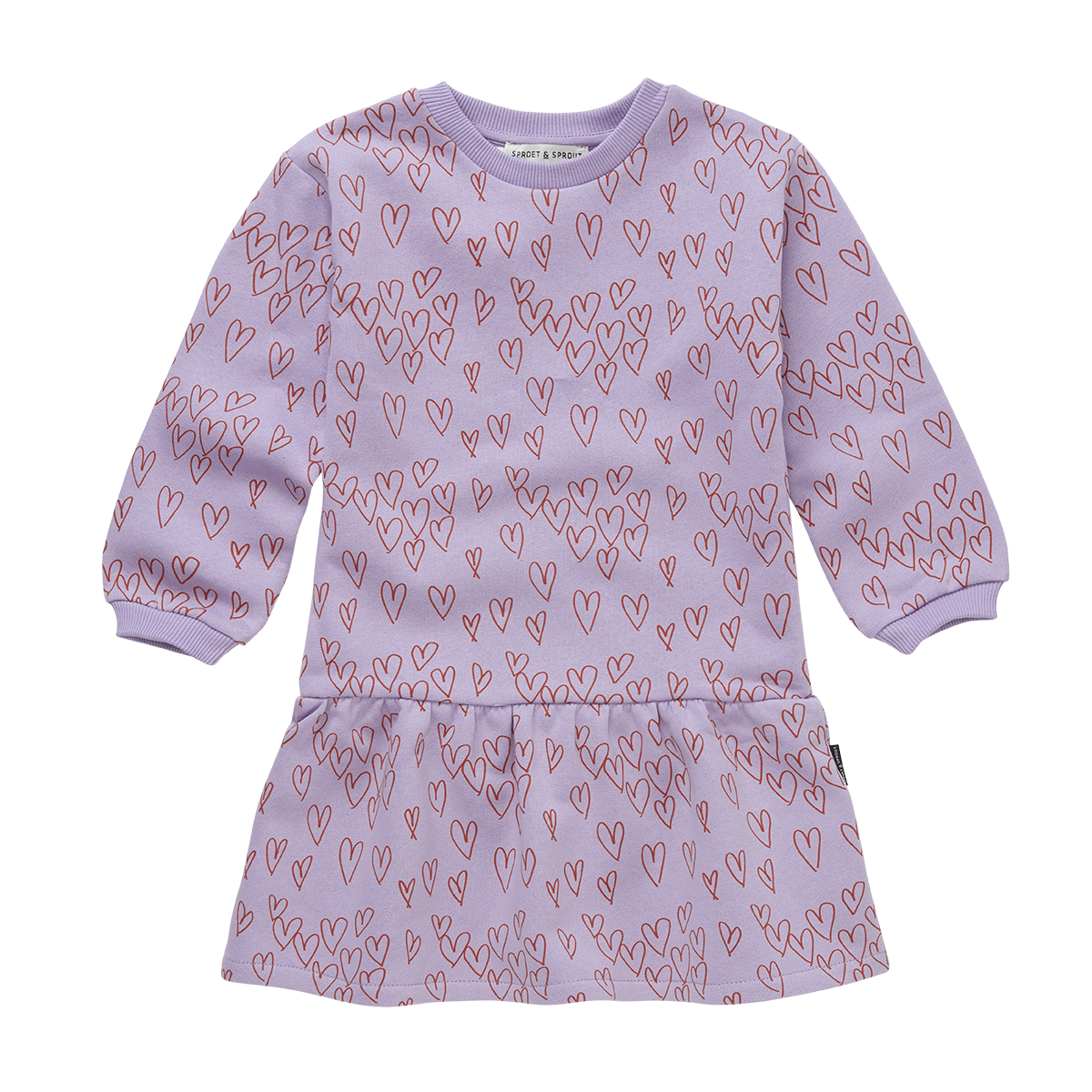 Dress Hearts Print Lavender