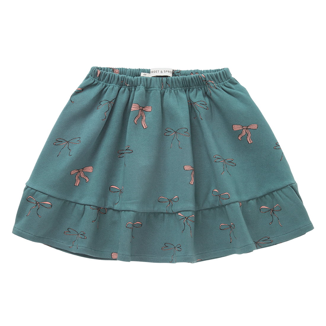 Skirt Ruffle Bow Print