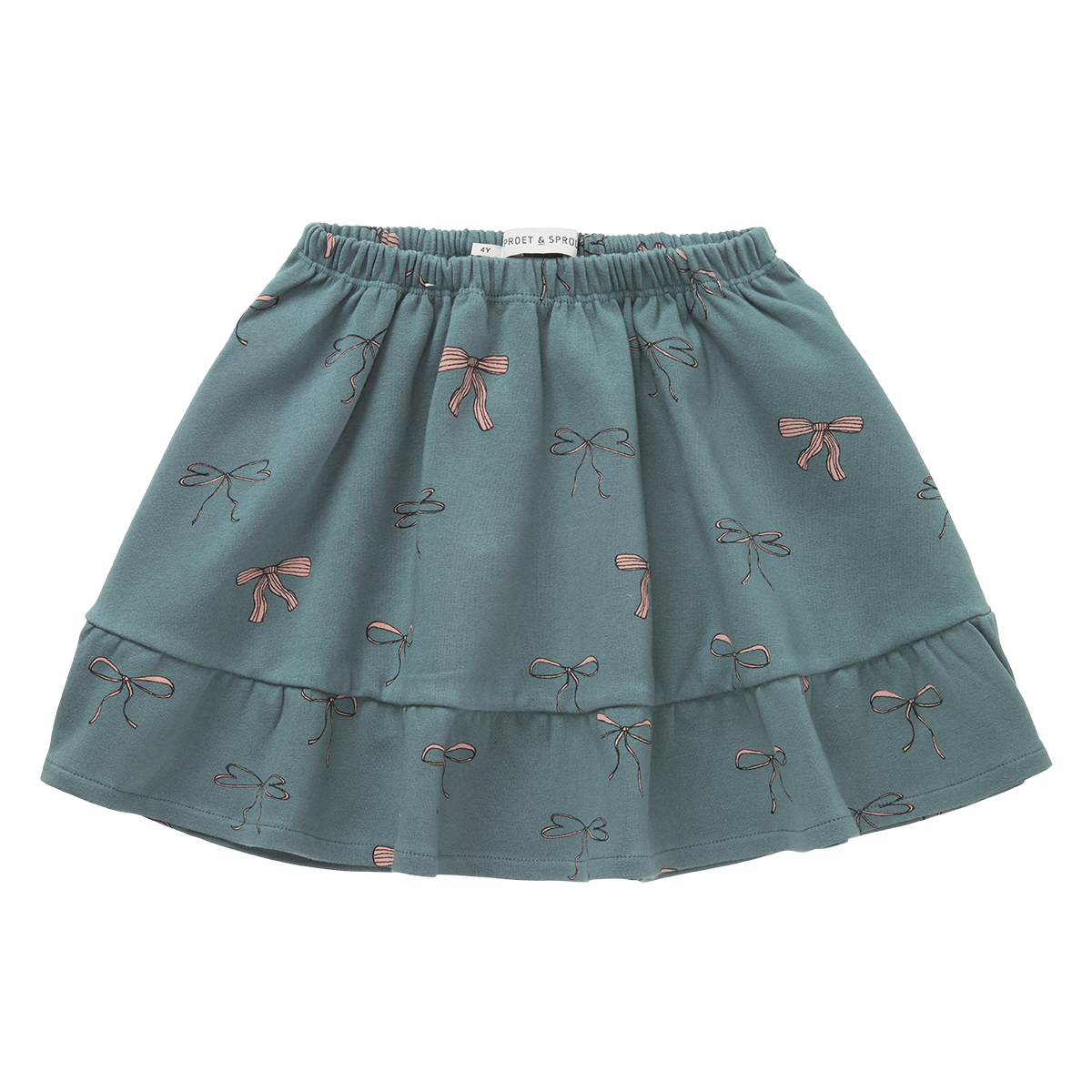 Skirt Ruffle Bow Print