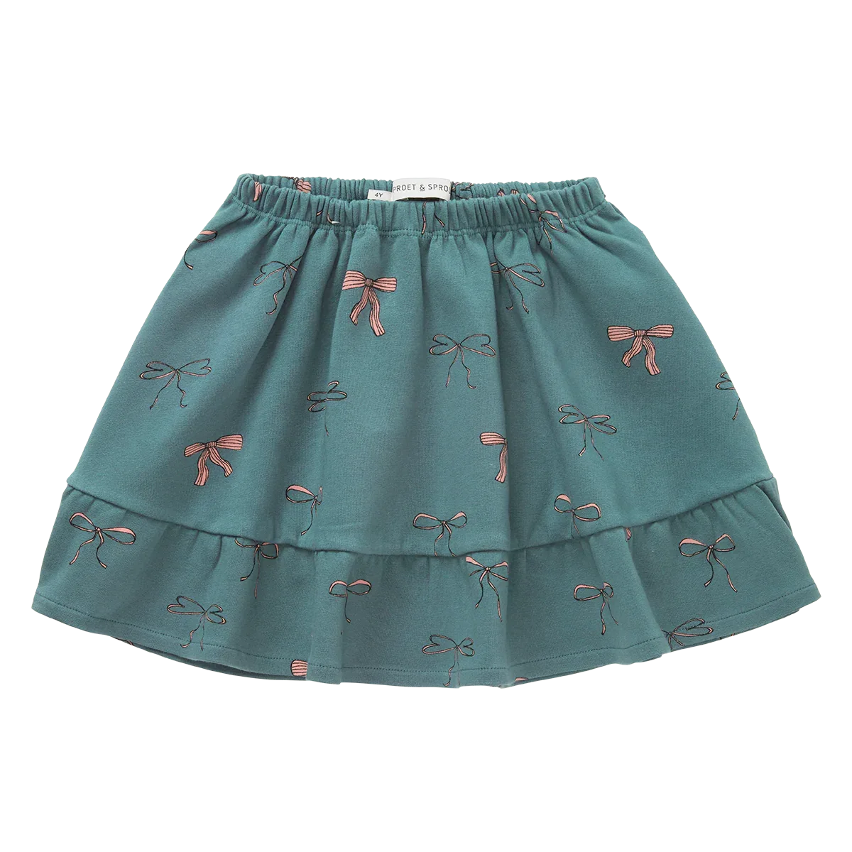 Skirt Ruffle Bow Print - Sproet & Sprout