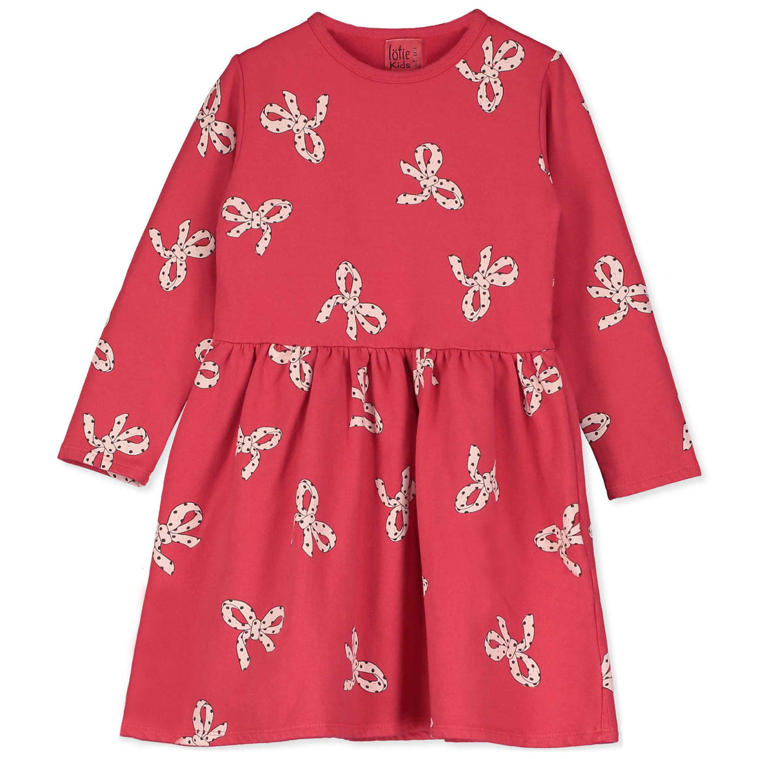 Dress Waist Seam Bows Red