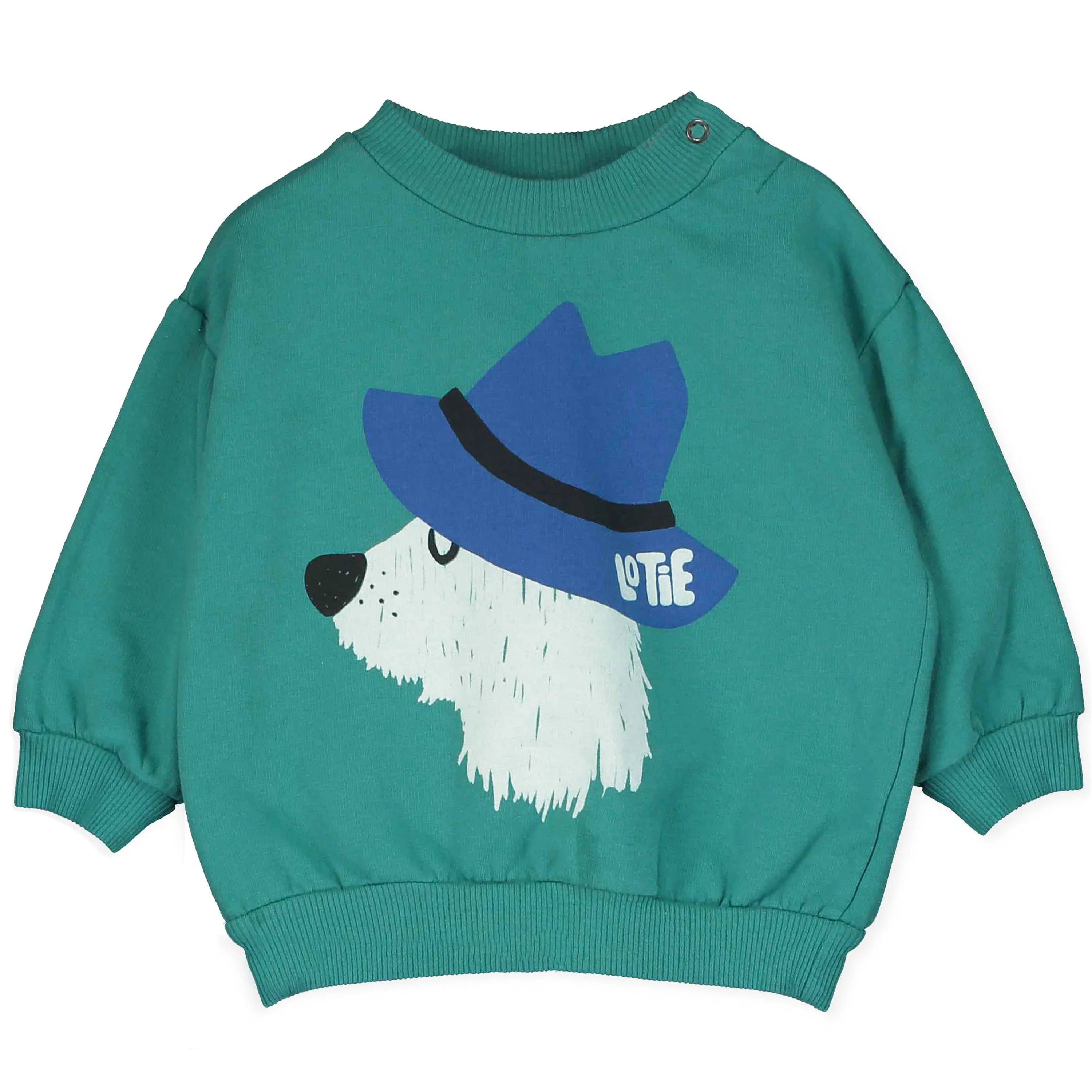 Baby Sweatshirt Chill Dog Green - Lötiekids