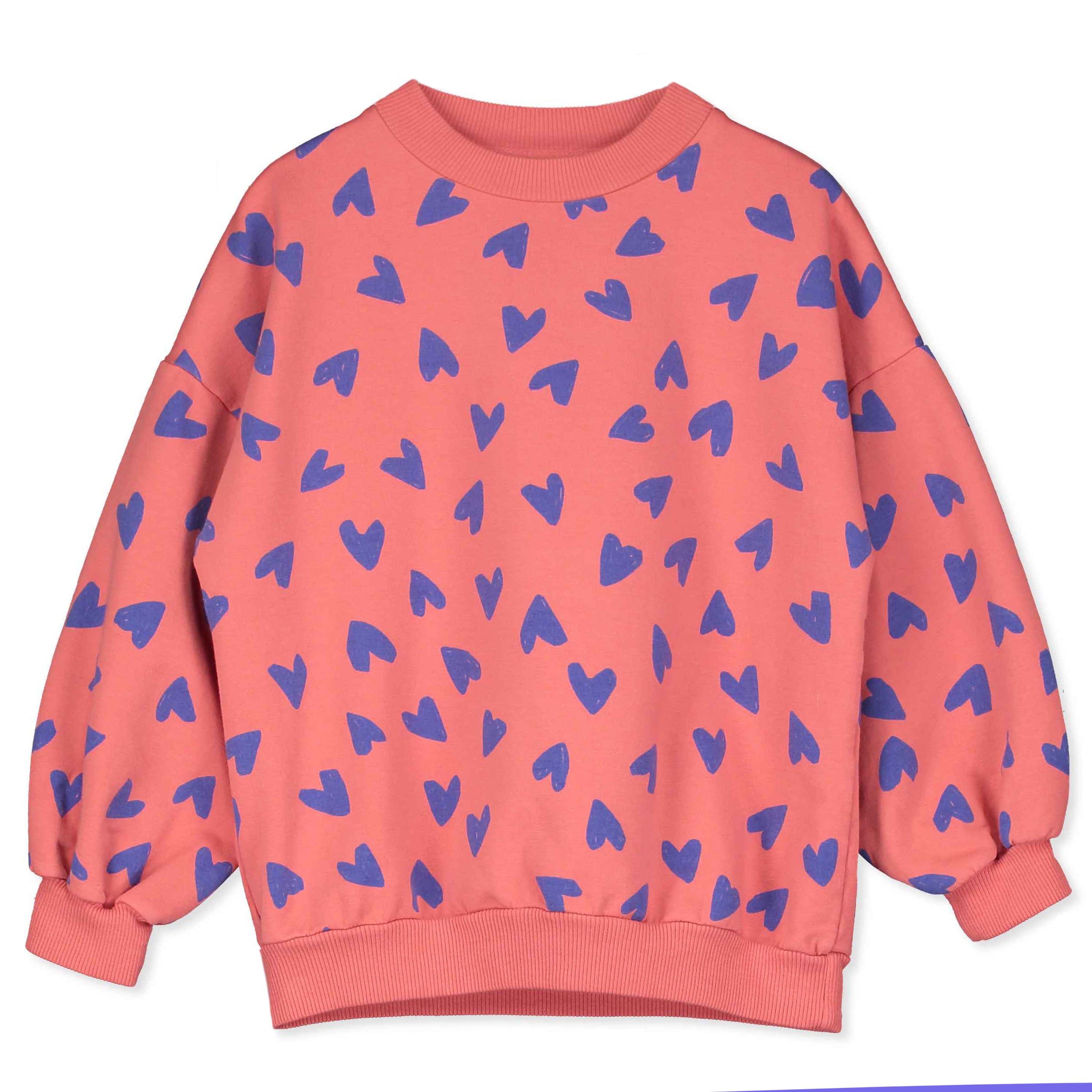 Hearts Coral Sweatshirt