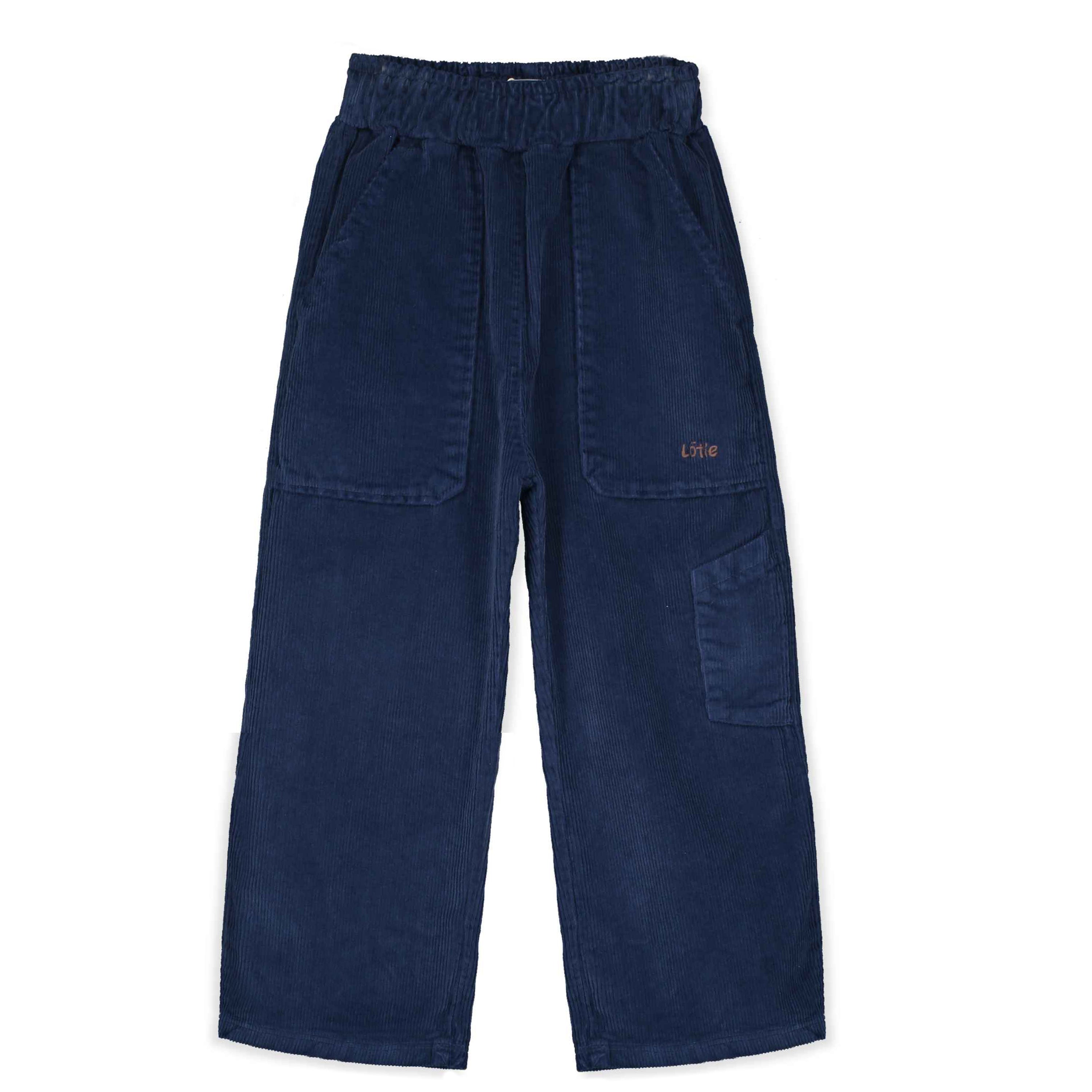 Navy Blue Corduroy Trousers