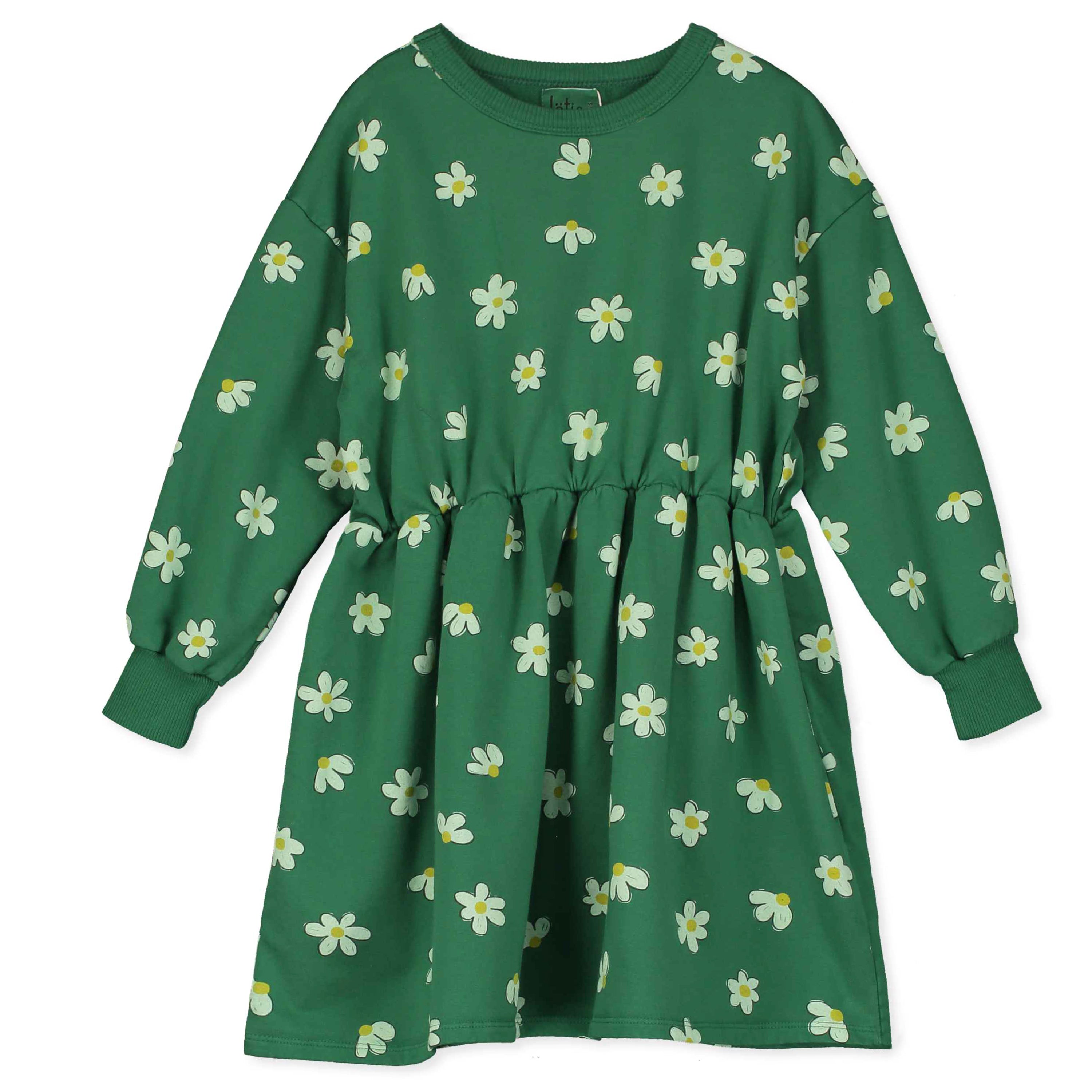Green Daisies Relaxed Fit Dress