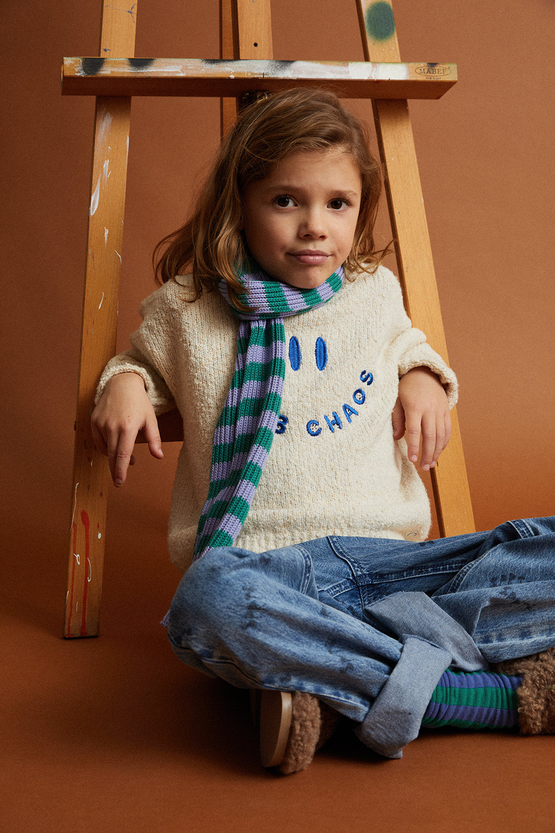 Sweater Boucle Club Chaos Ivory Melee
