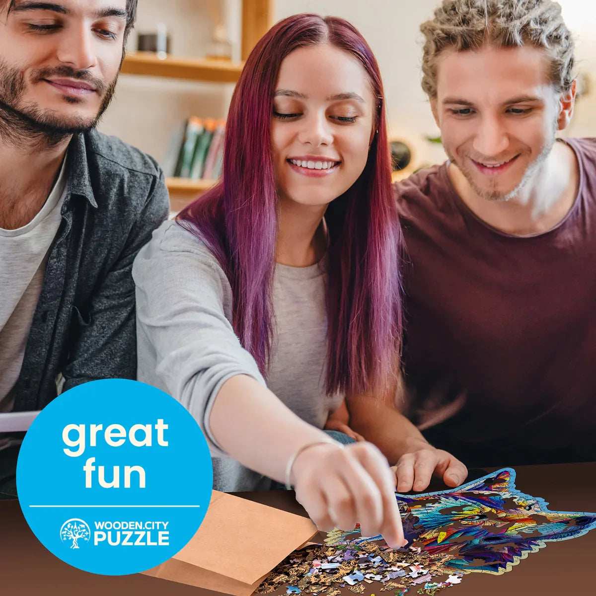 Classy Wolf 275 pcs - Wooden City Puzzle