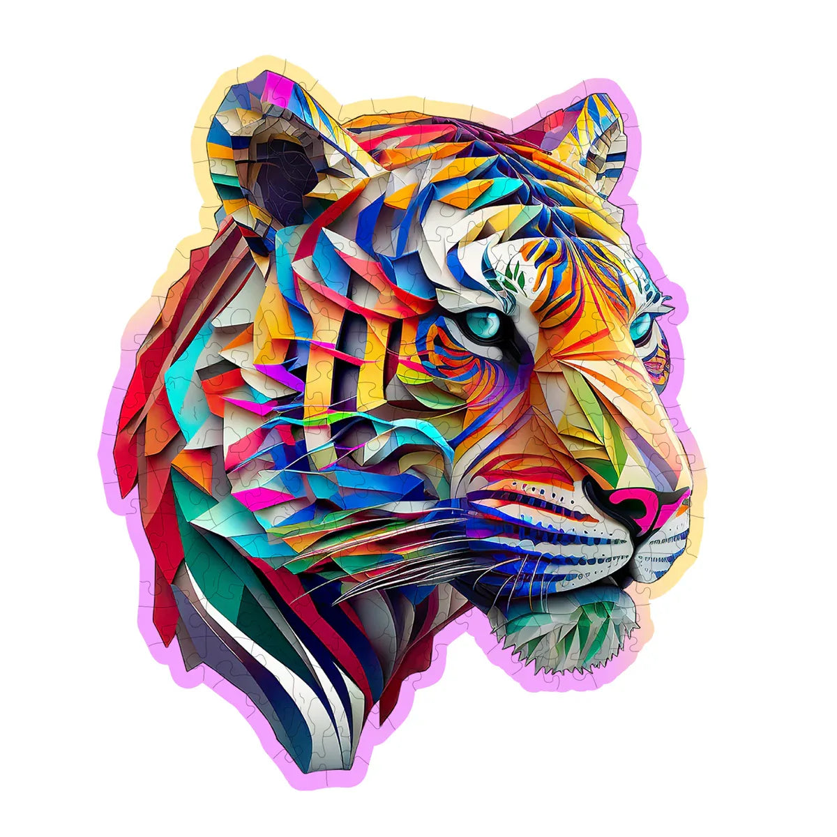 Colorful Tiger 165 pcs - Wooden City Puzzle