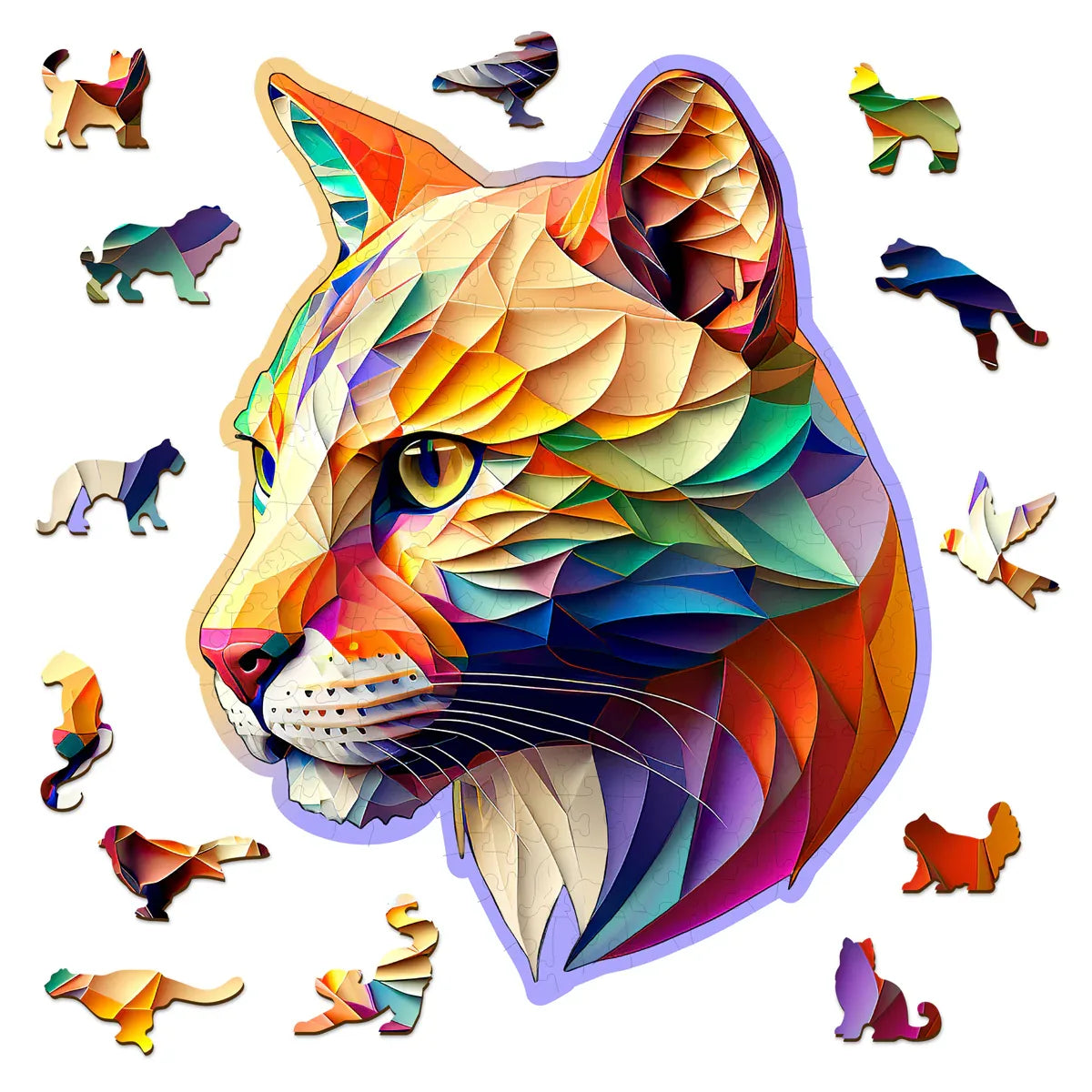 Gaudy Cougar 165 pcs - Wooden City Puzzle