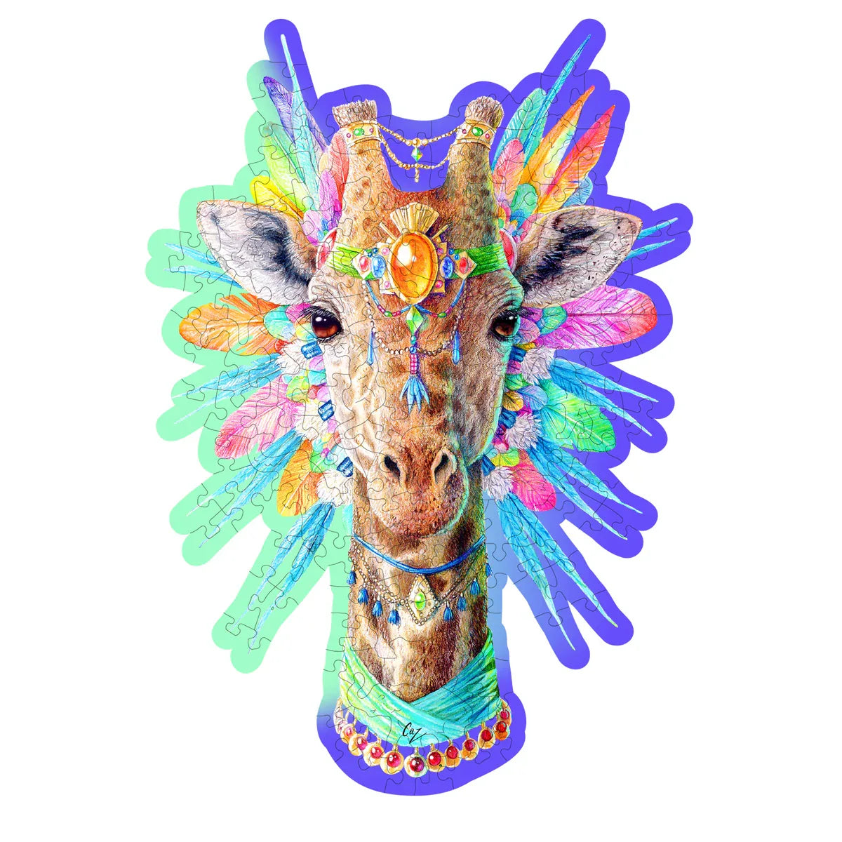 Natty Giraffe 165 pcs - Wooden City Puzzle