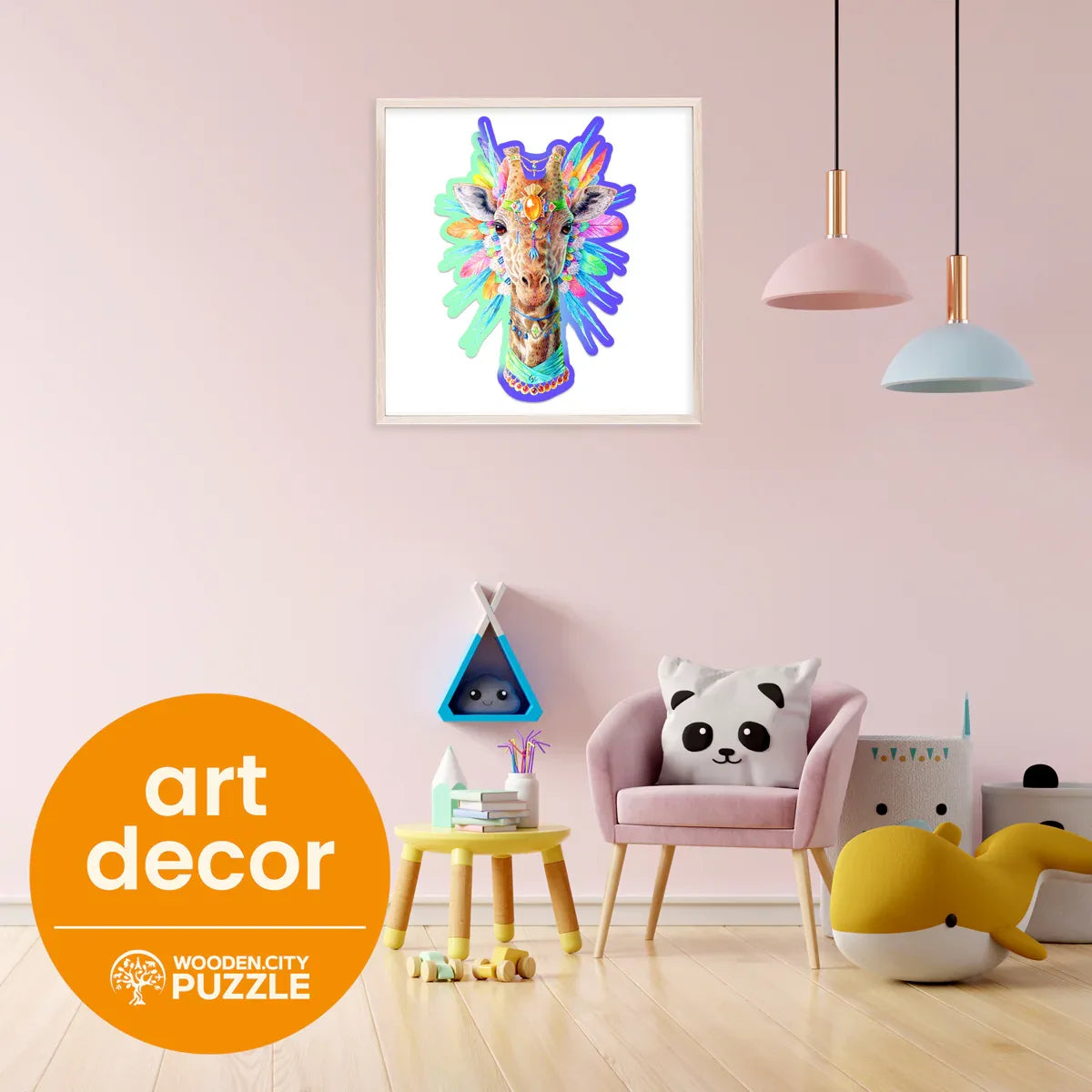 Natty Giraffe 165 pcs - Wooden City Puzzle