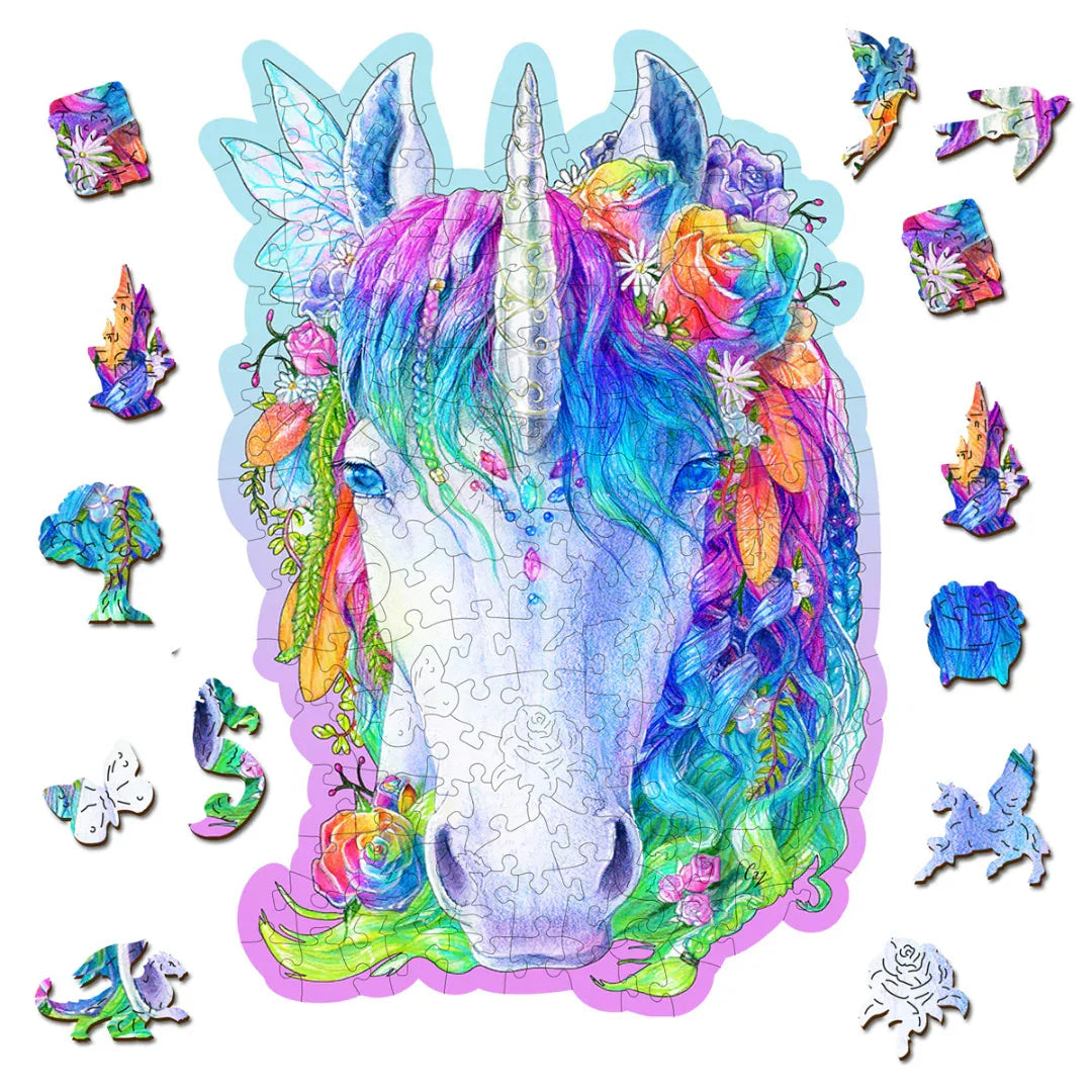 Stylish Unicorn 165 pcs - Wooden City Puzzle
