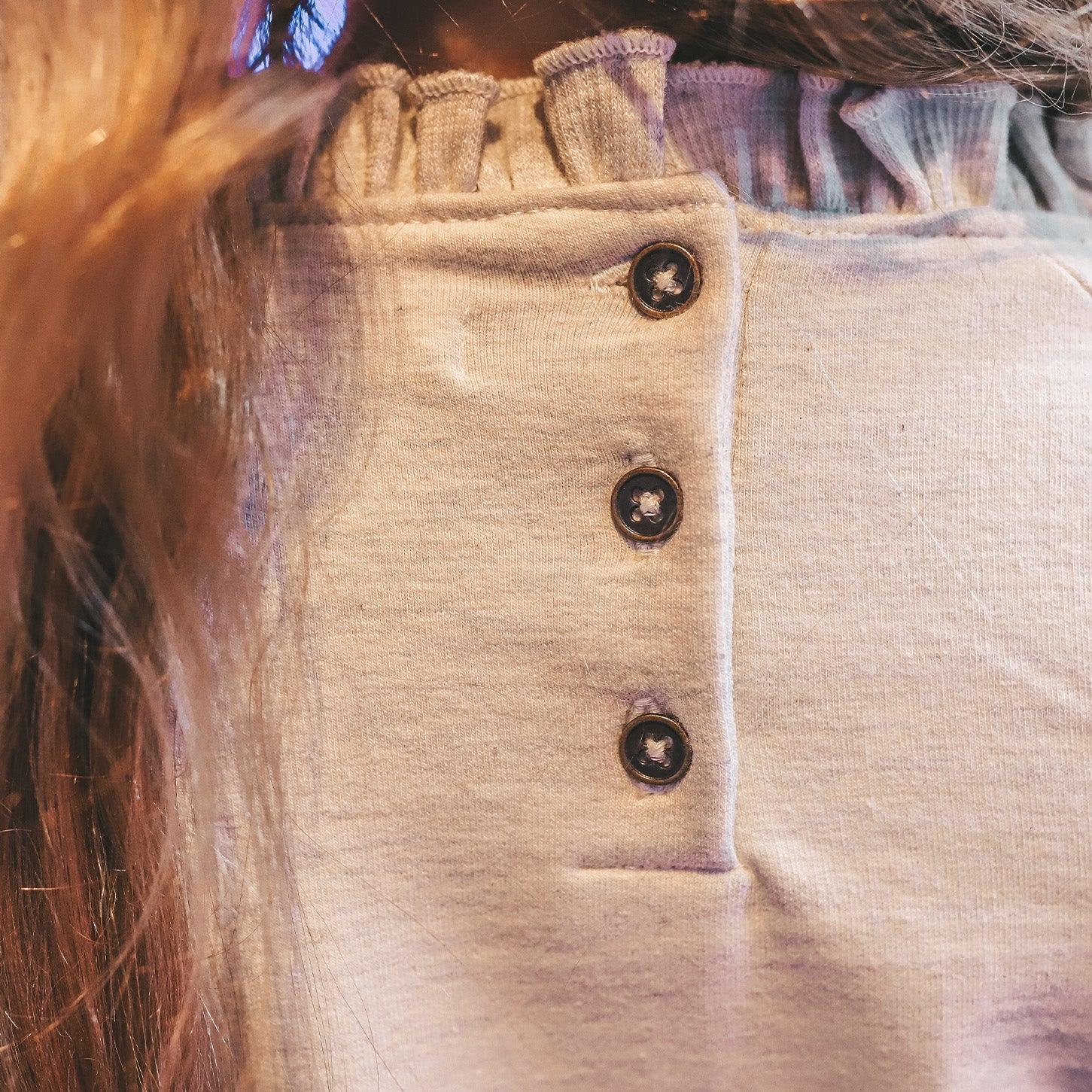 Melange Ruffle Sweater Birch - KDkes