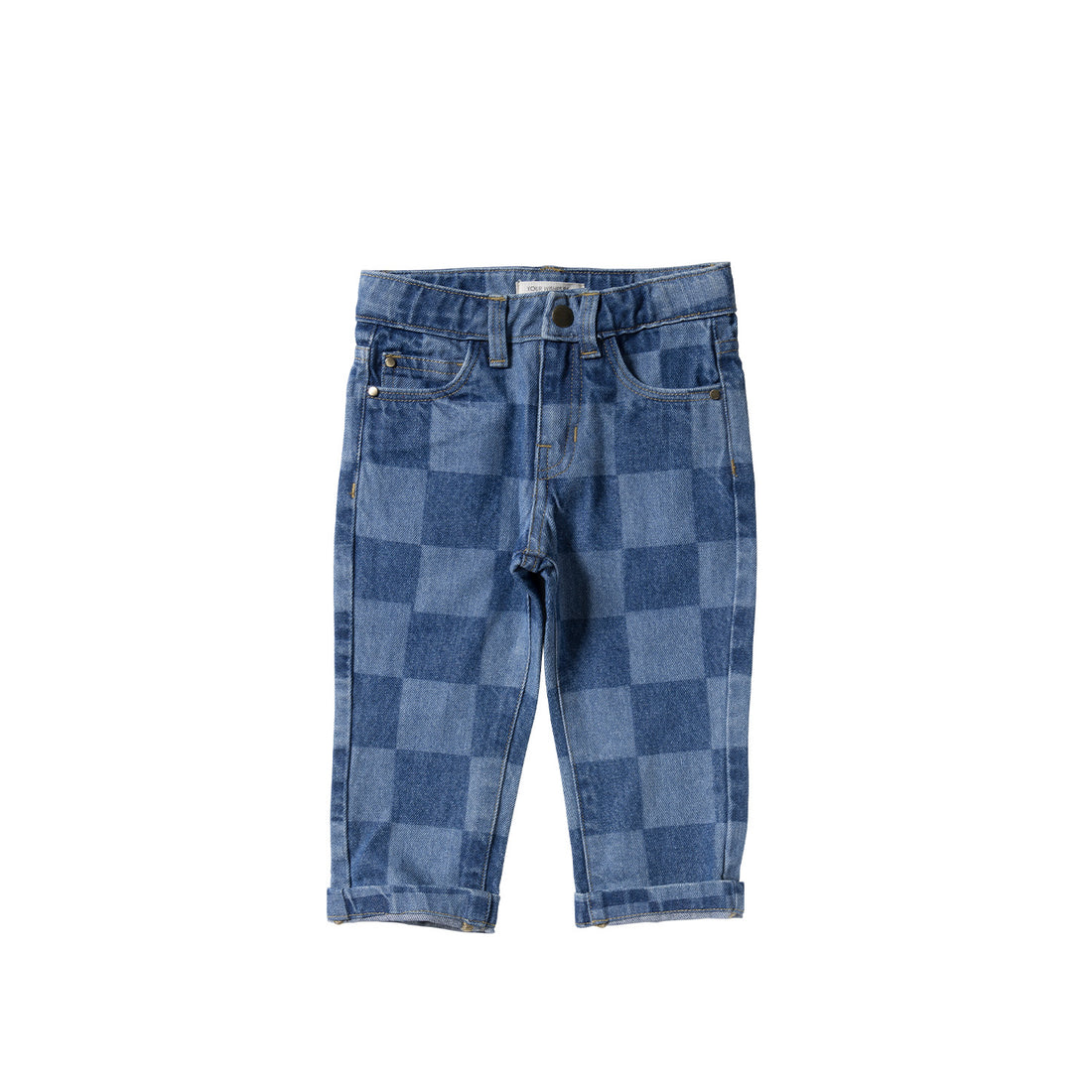 Denim Straight Leg Check Denim