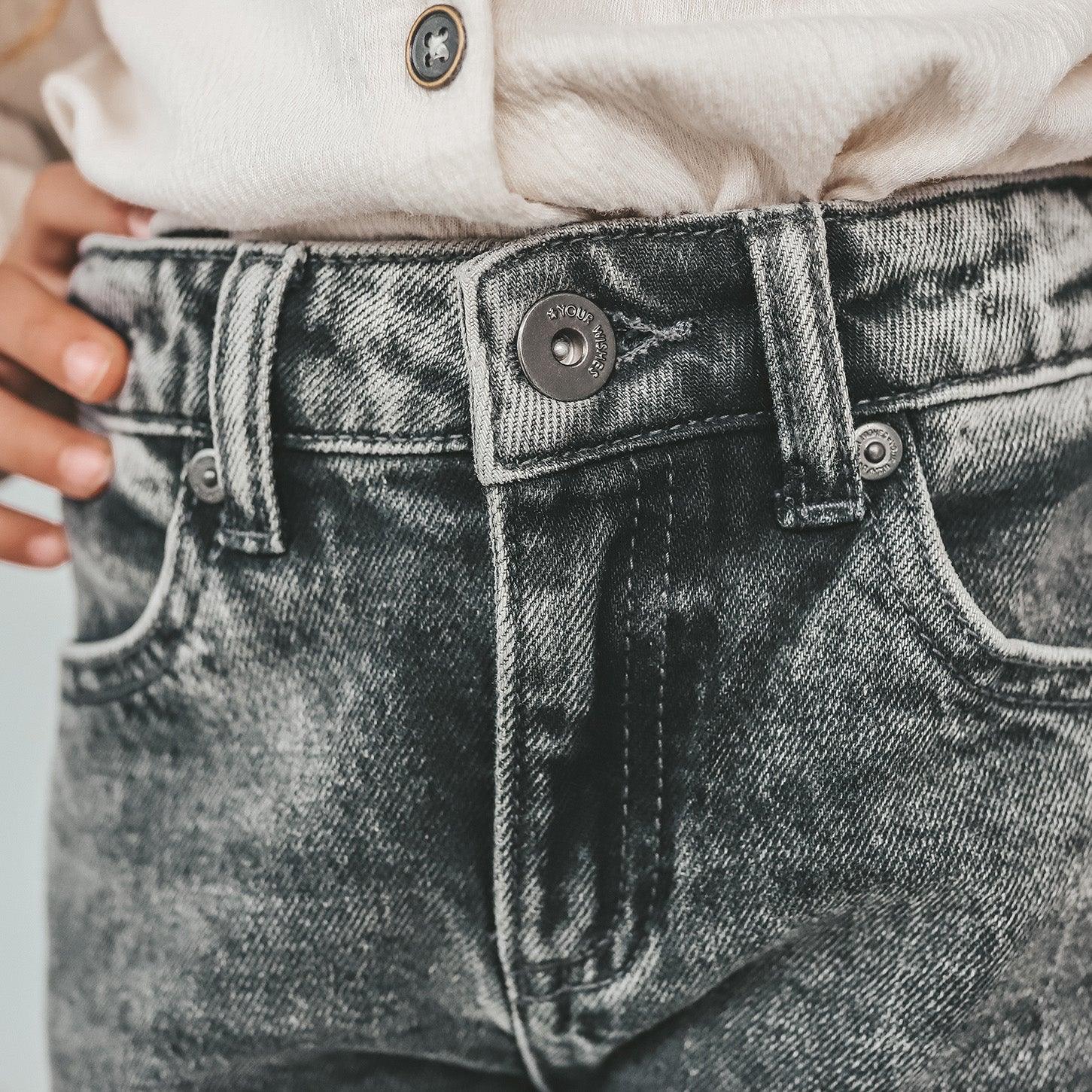 Stretch Denim Wide Leg Glitter Jeans - KDkes